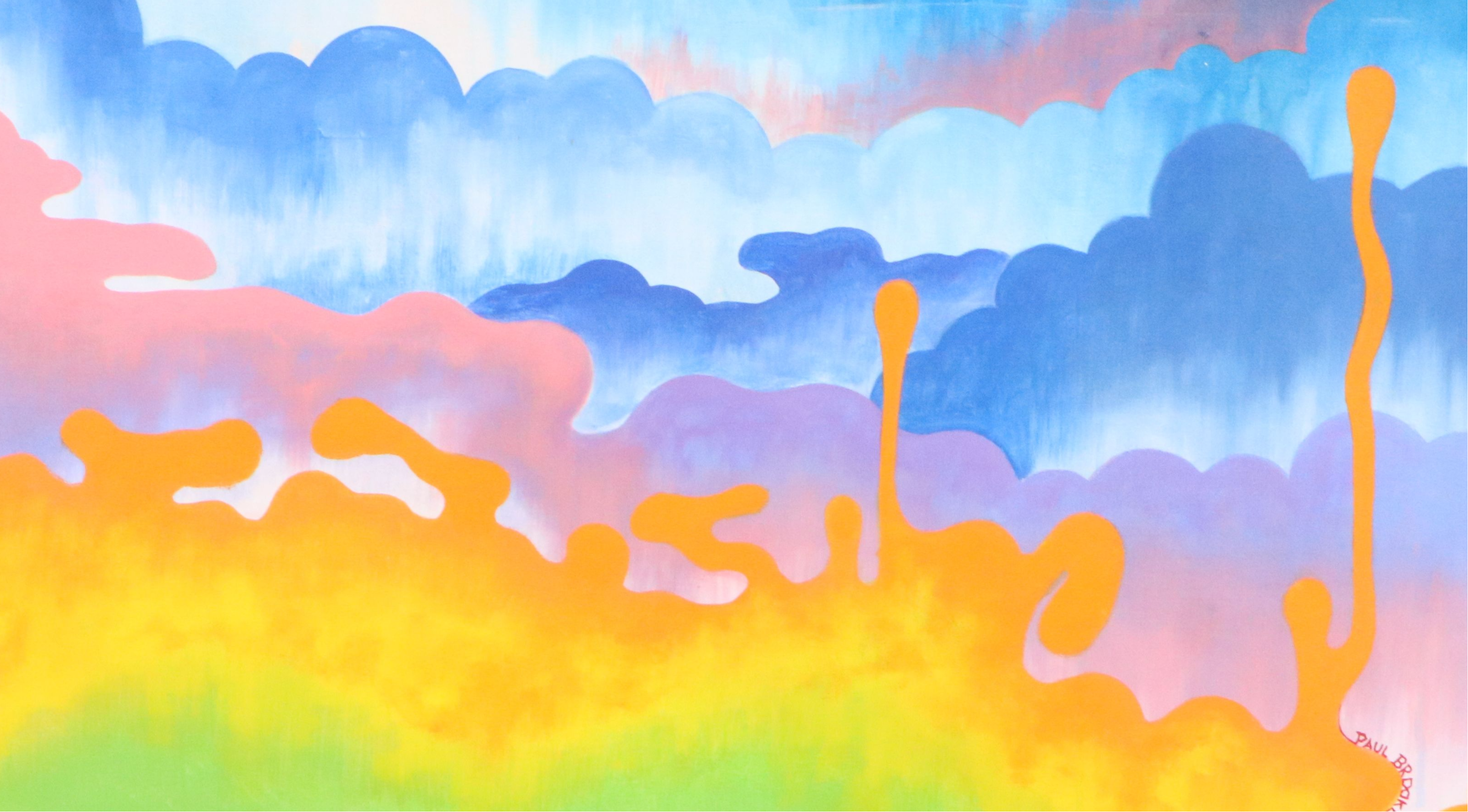 Paul Brooke Abstract Acrylic Painting, Late 20th to 21st Century