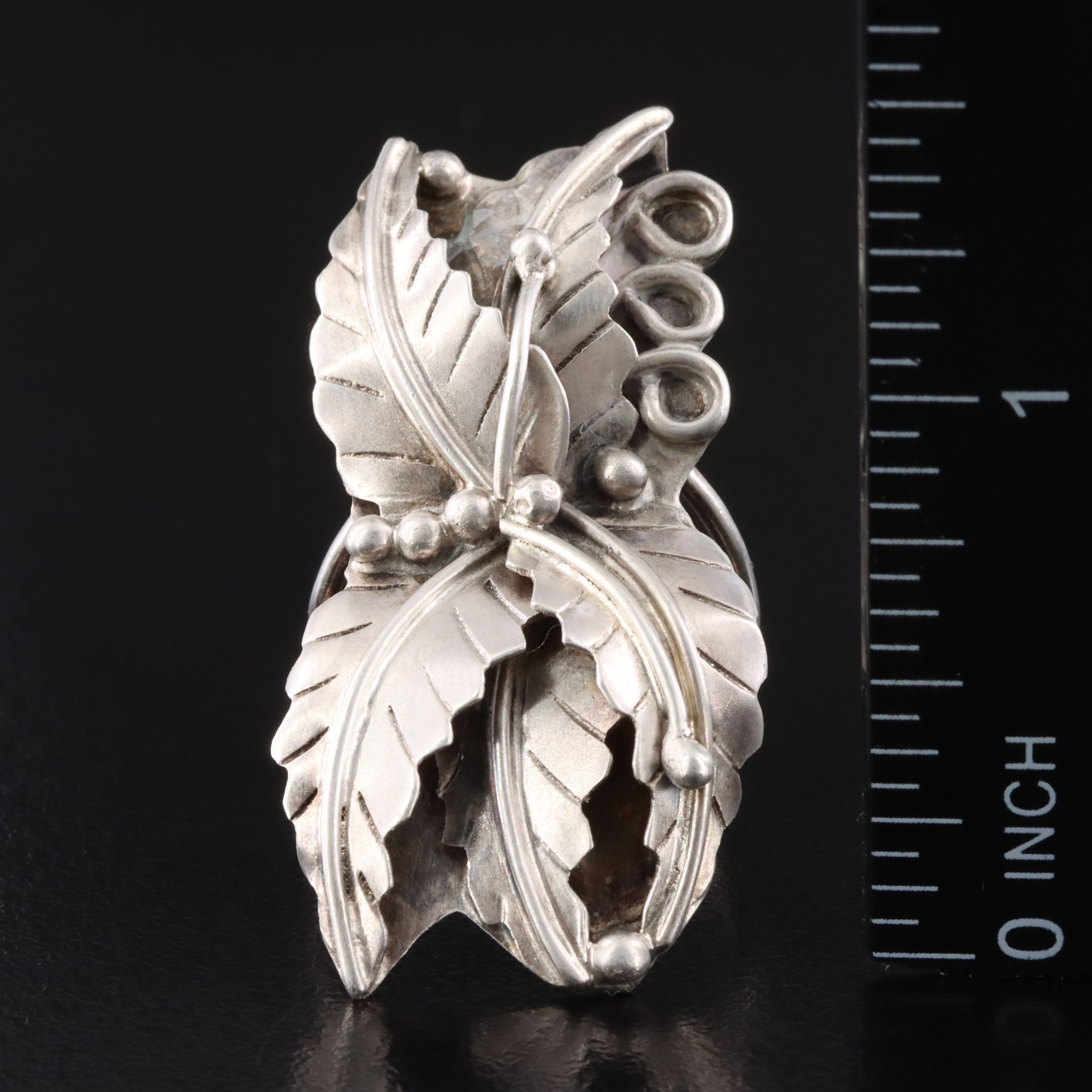 Western Signed Sterling Appliqué Ring