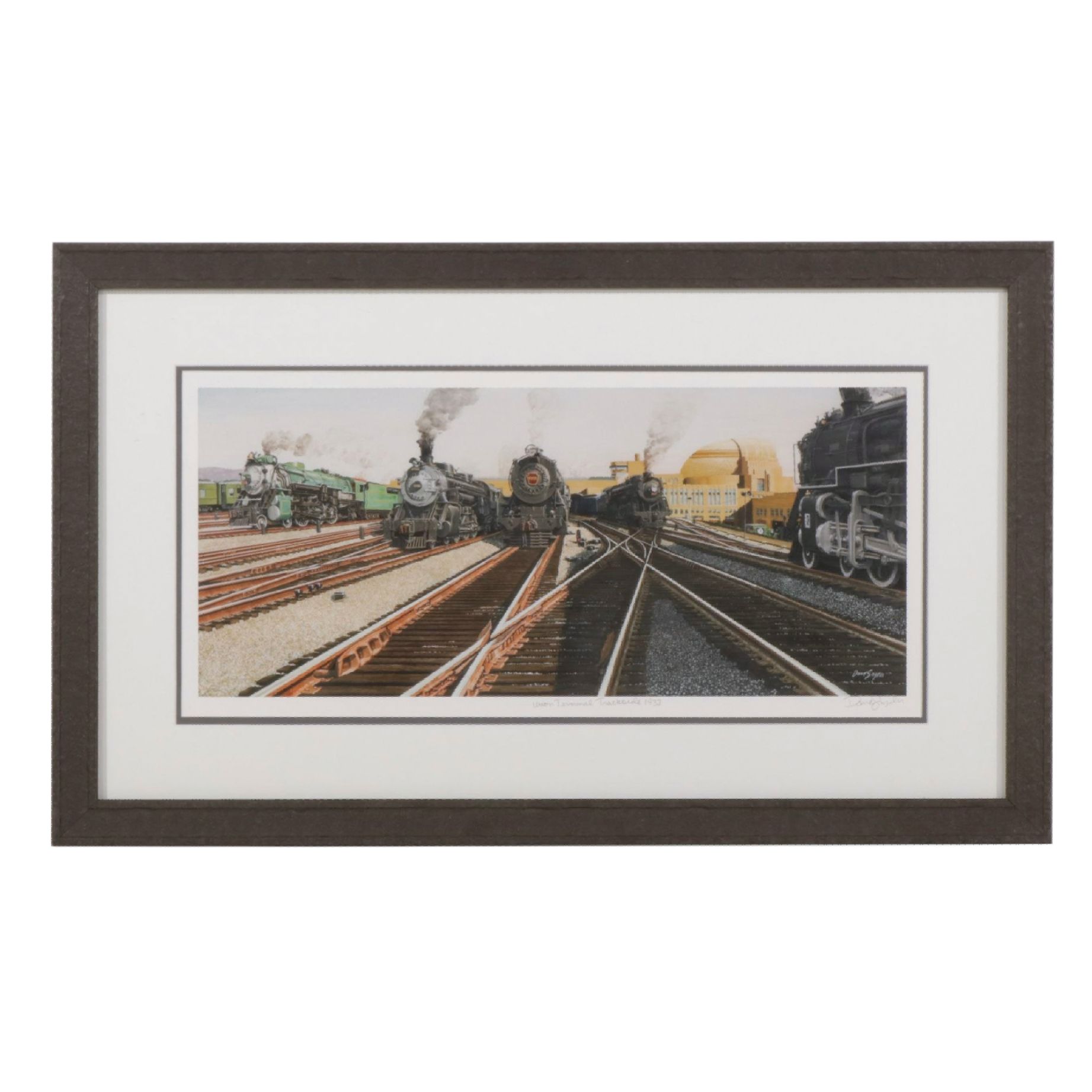 Dave Snyder Giclée "Union Terminal Trackside - 1933", Early 21st Century