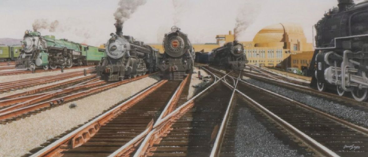 Dave Snyder Giclée "Union Terminal Trackside - 1933", Early 21st Century