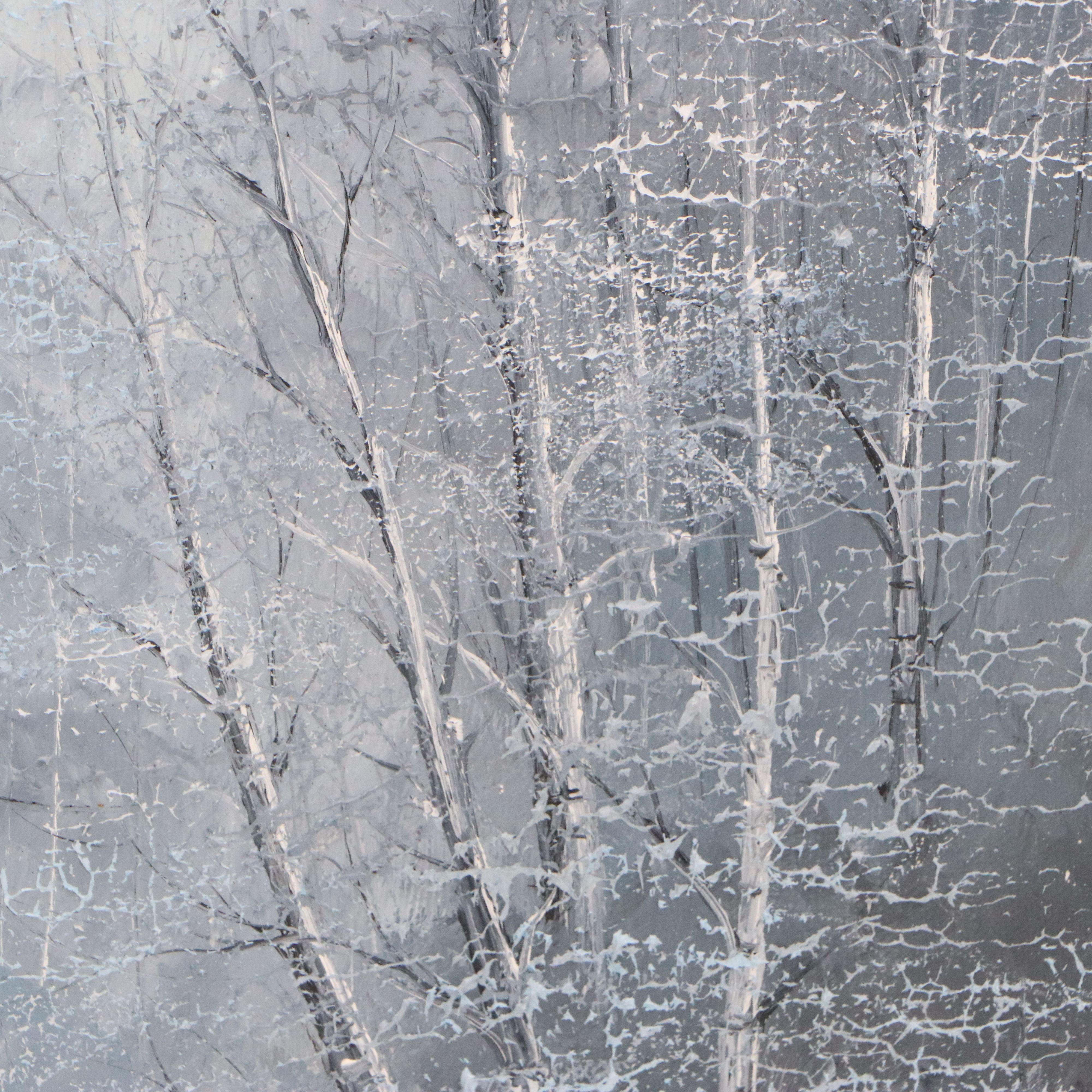 Judie Hurt Oil Painting "Winter Beauty," 1981