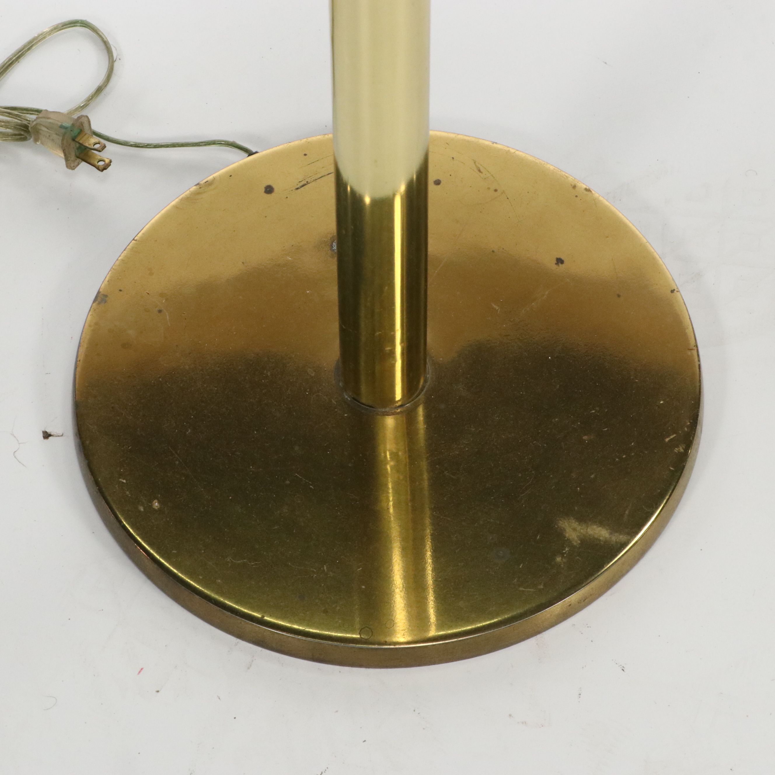 Laurel Lamp Co. Mid Century Modern Style Brass Finish Torchiere Floor Lamps