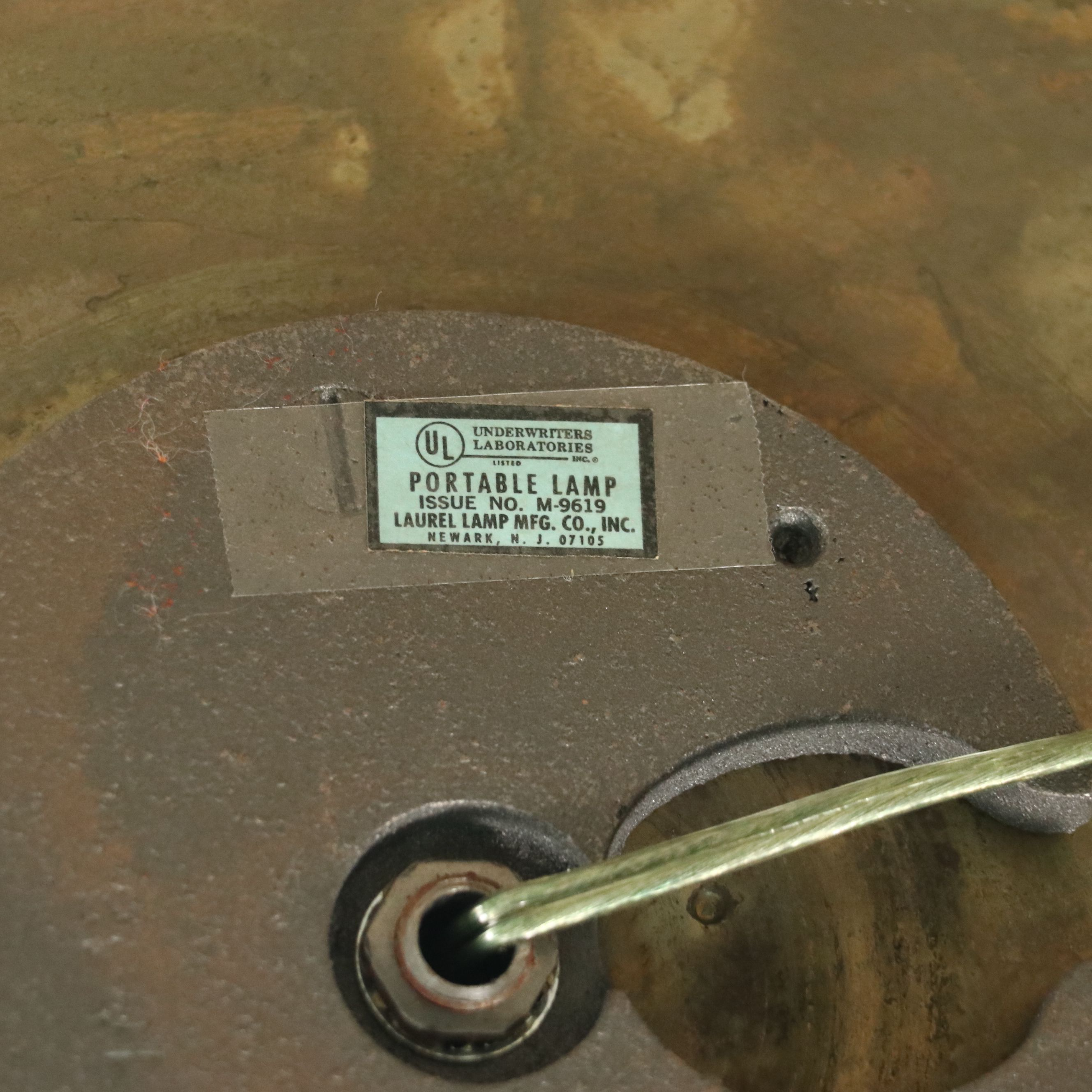 Laurel Lamp Co. Mid Century Modern Style Brass Finish Torchiere Floor Lamps