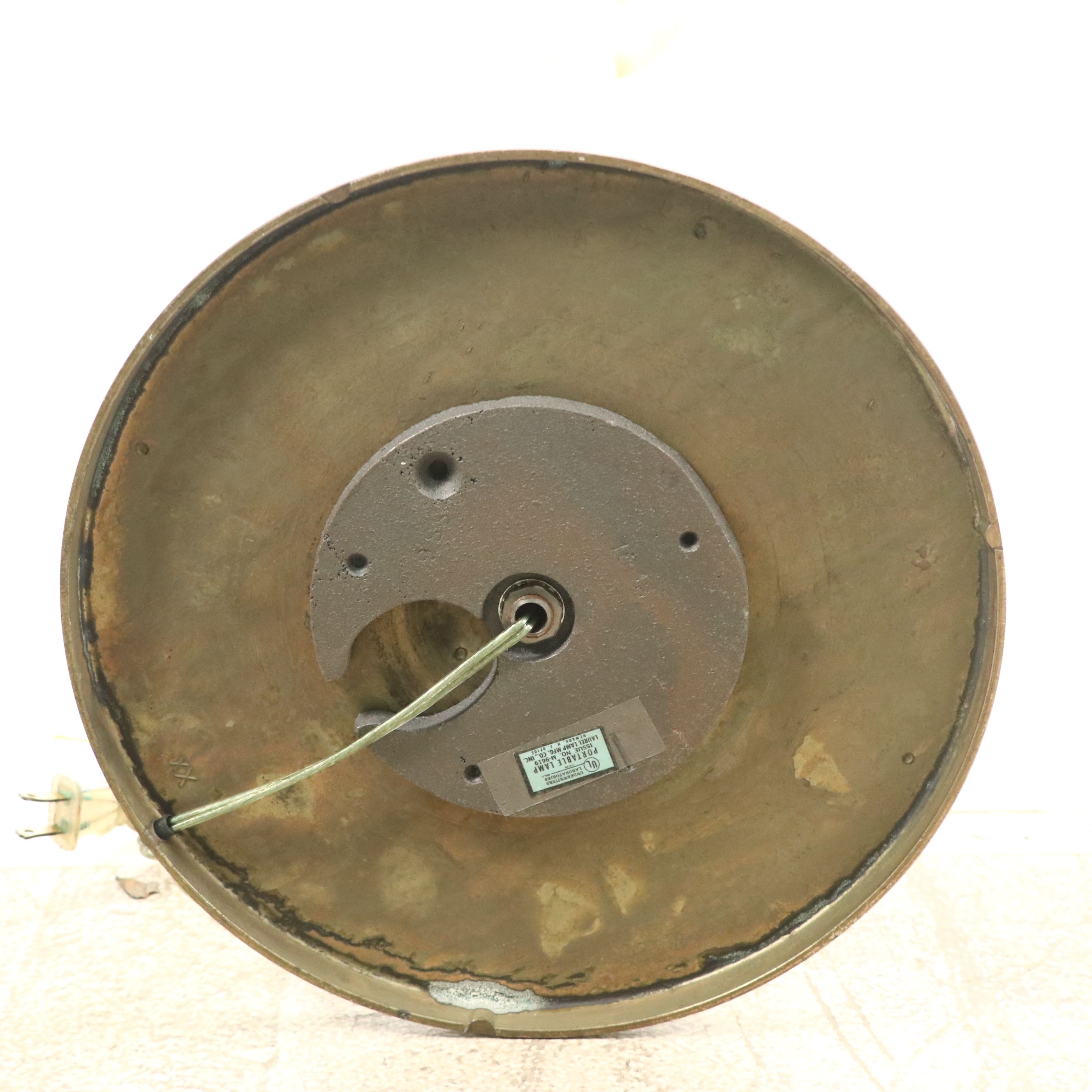 Laurel Lamp Co. Mid Century Modern Style Brass Finish Torchiere Floor Lamps