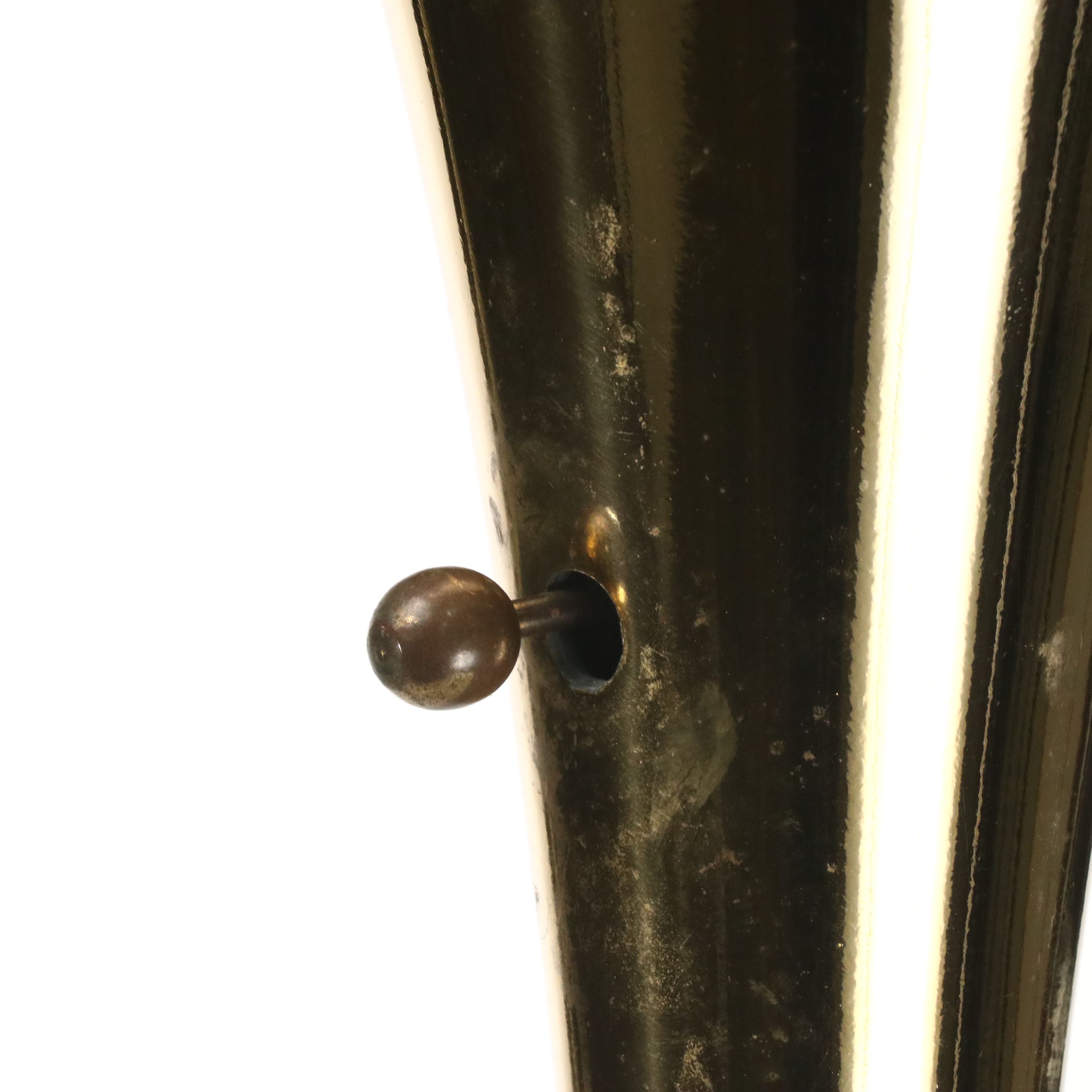 Laurel Lamp Co. Mid Century Modern Style Brass Finish Torchiere Floor Lamps