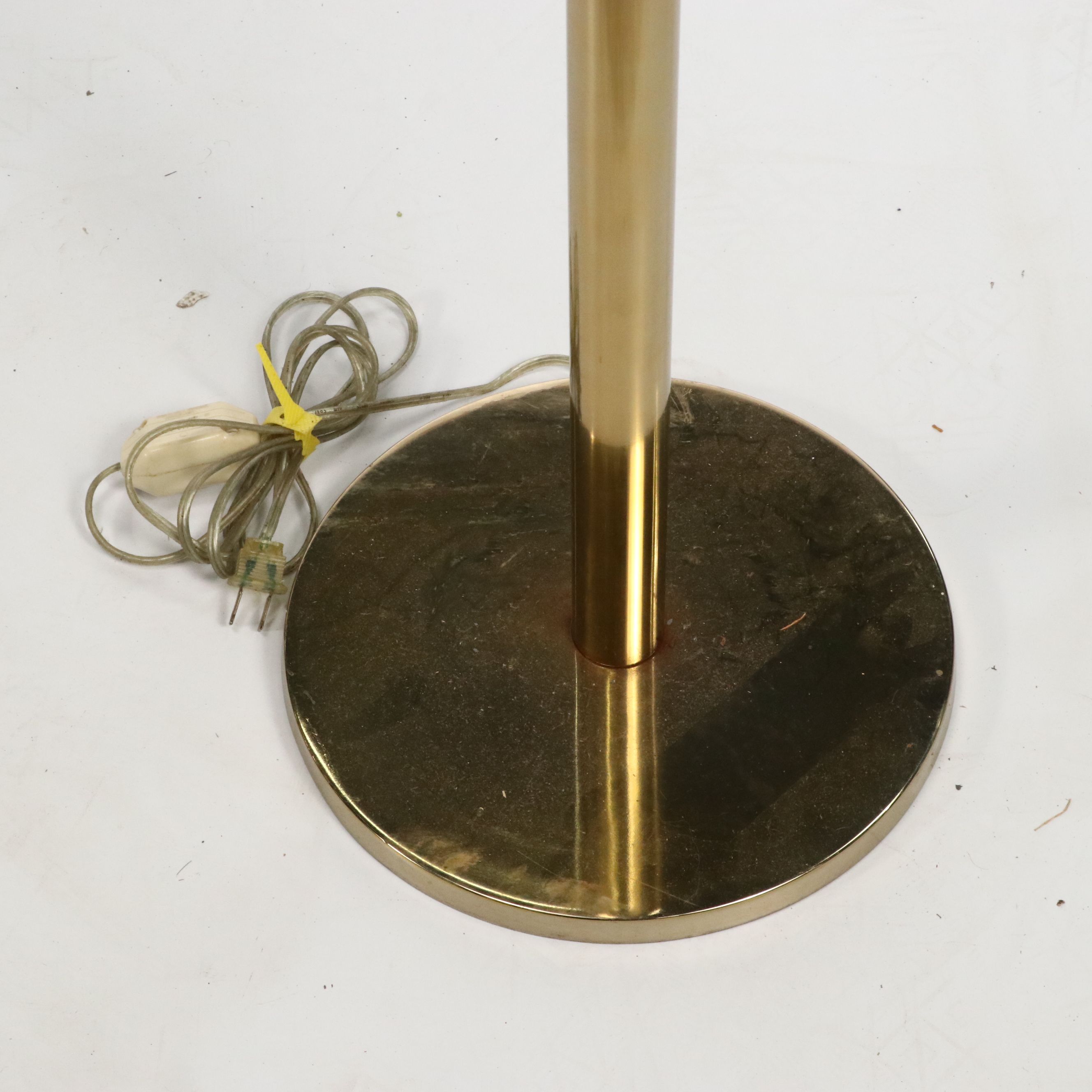 Laurel Lamp Co. Mid Century Modern Style Brass Finish Torchiere Floor Lamps