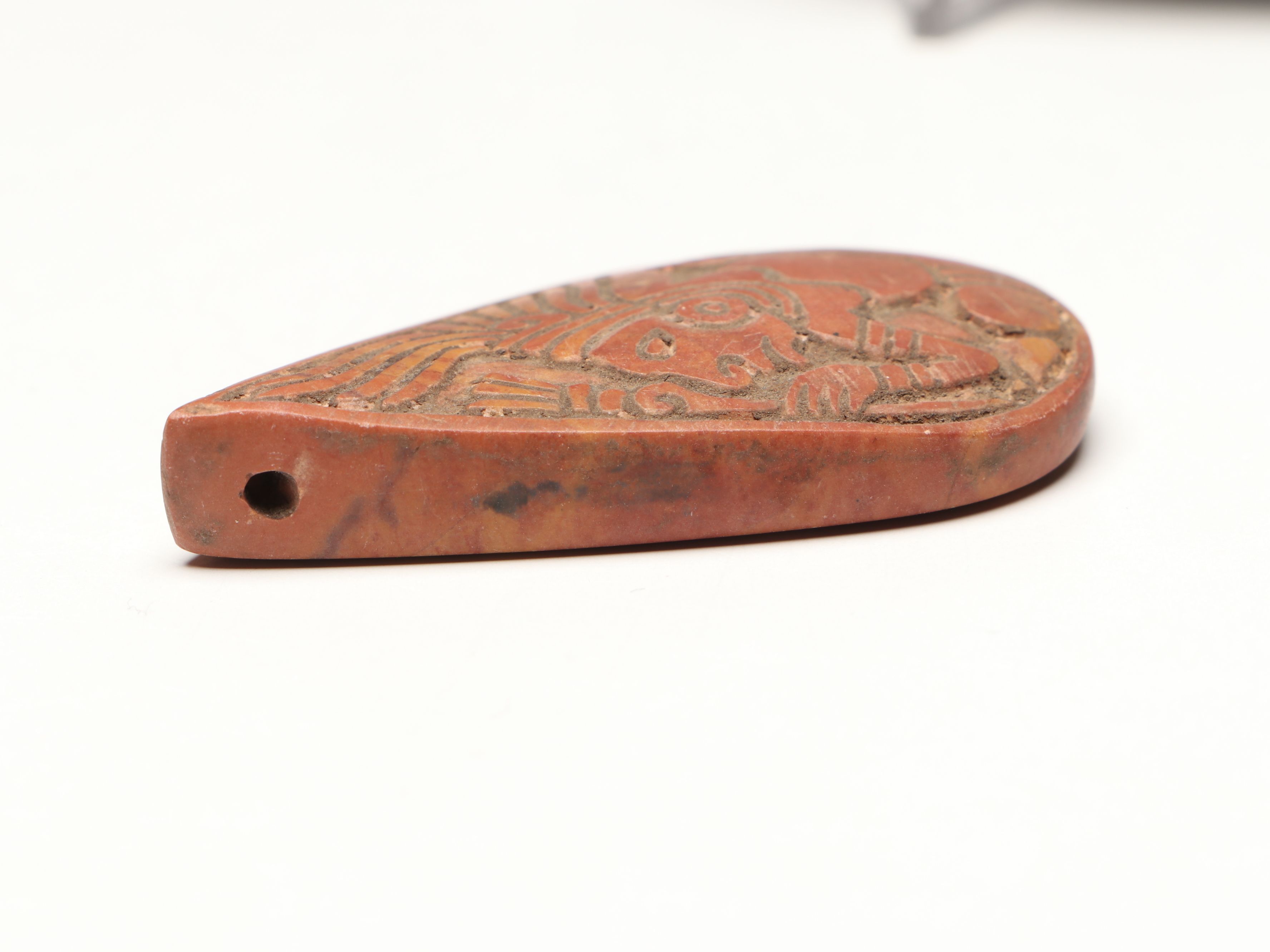 Mesoamerican Style Engraved Plaque, Pendant and Ink or Dye Grinding Stones