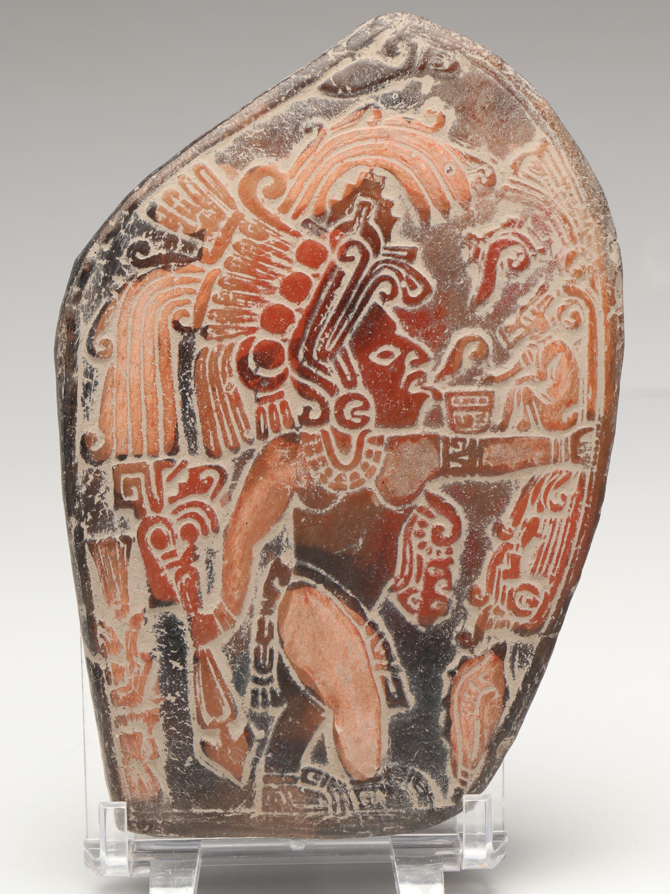 Mesoamerican Style Engraved Plaque, Pendant and Ink or Dye Grinding Stones