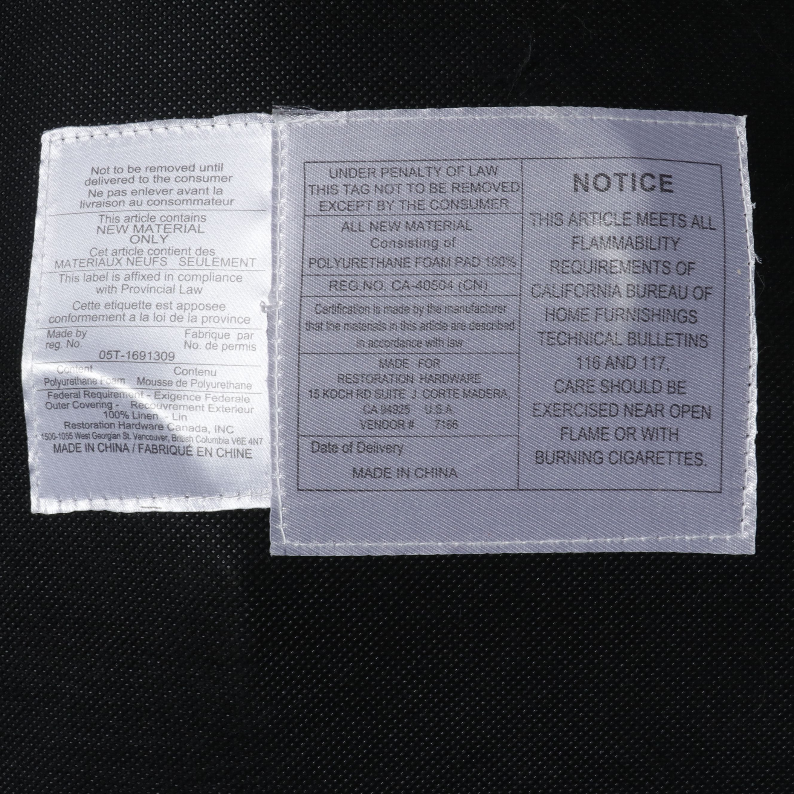 Pair of Restoration Hardware Louis XVI Style Side Chairs