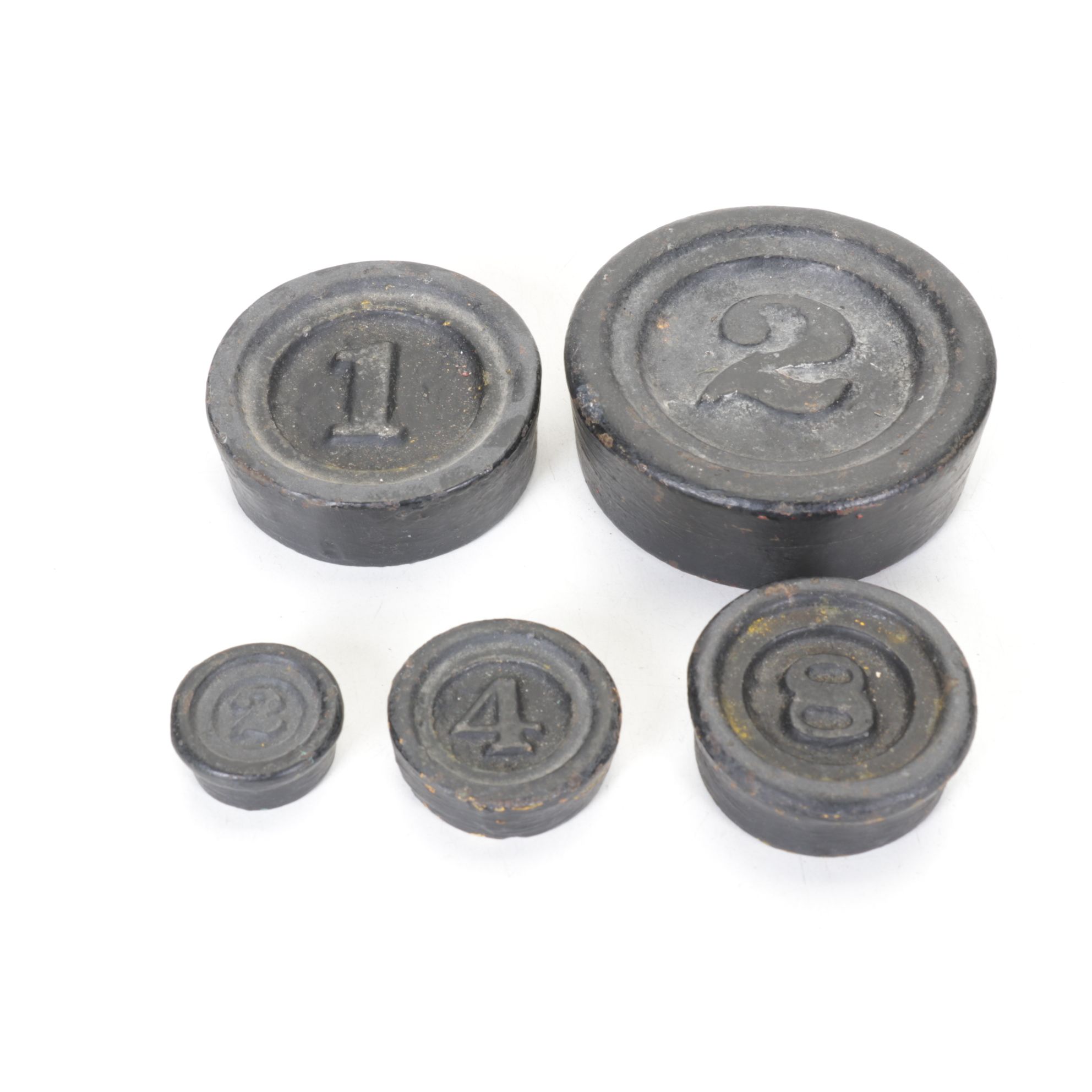 Kenton Cast Iron Toy Stove & Kitchen Accessories with Balance Scale, 19th C.