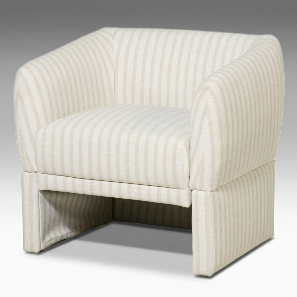 Beautiful by Drew Berry Striped Barrel Chair, 2024