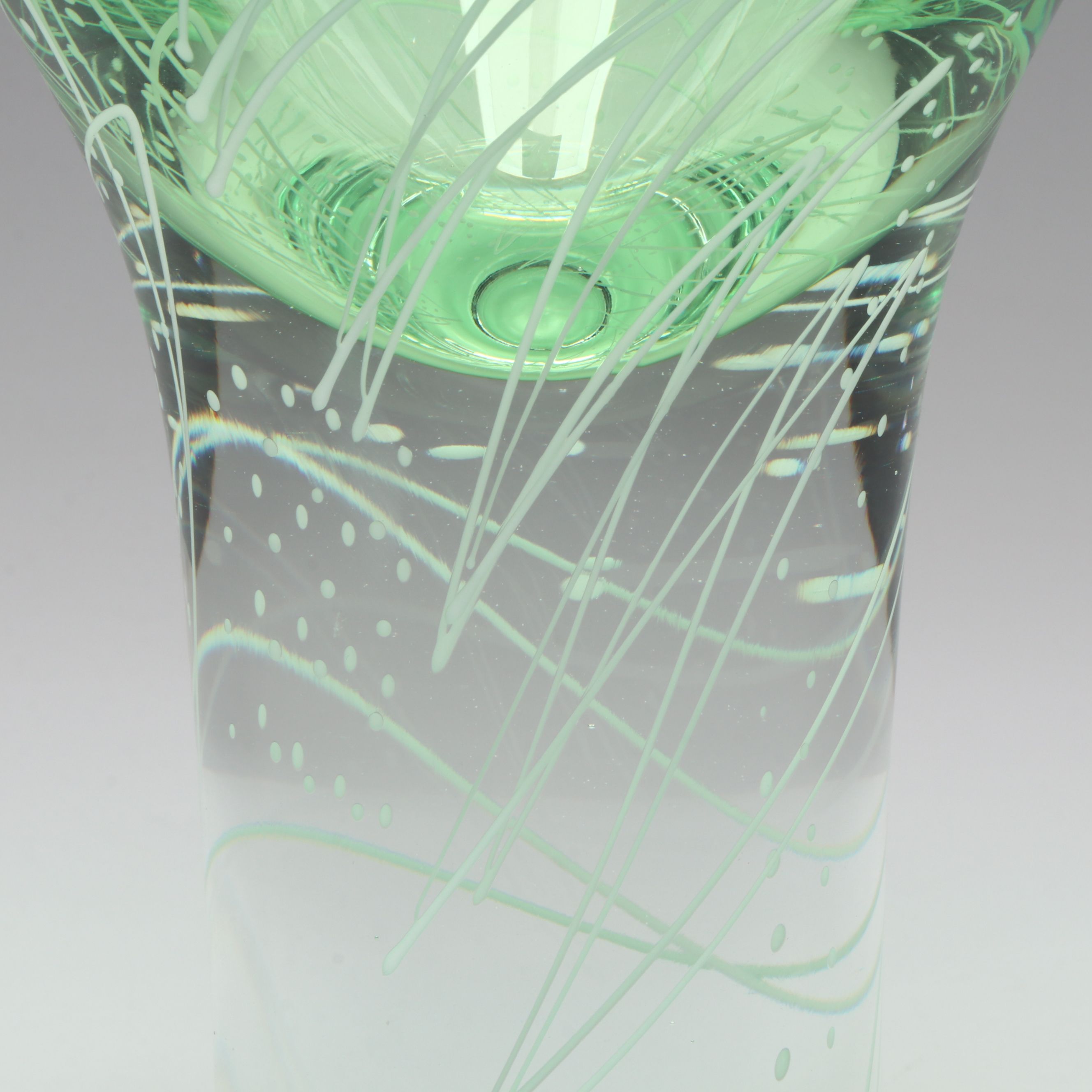 Mark J. Sudduth Lime Series Art Glass Decorative Bowl