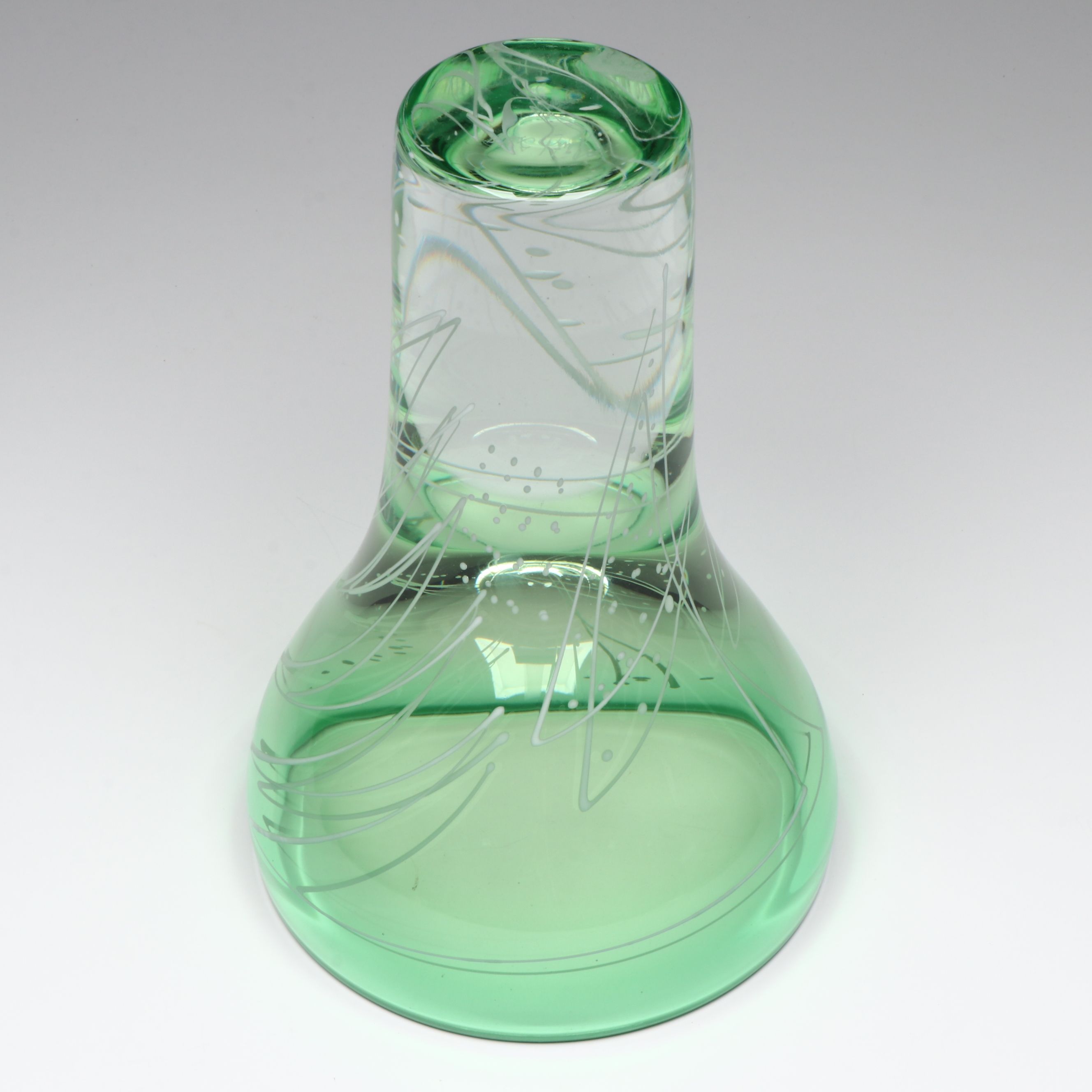 Mark J. Sudduth Lime Series Art Glass Decorative Bowl