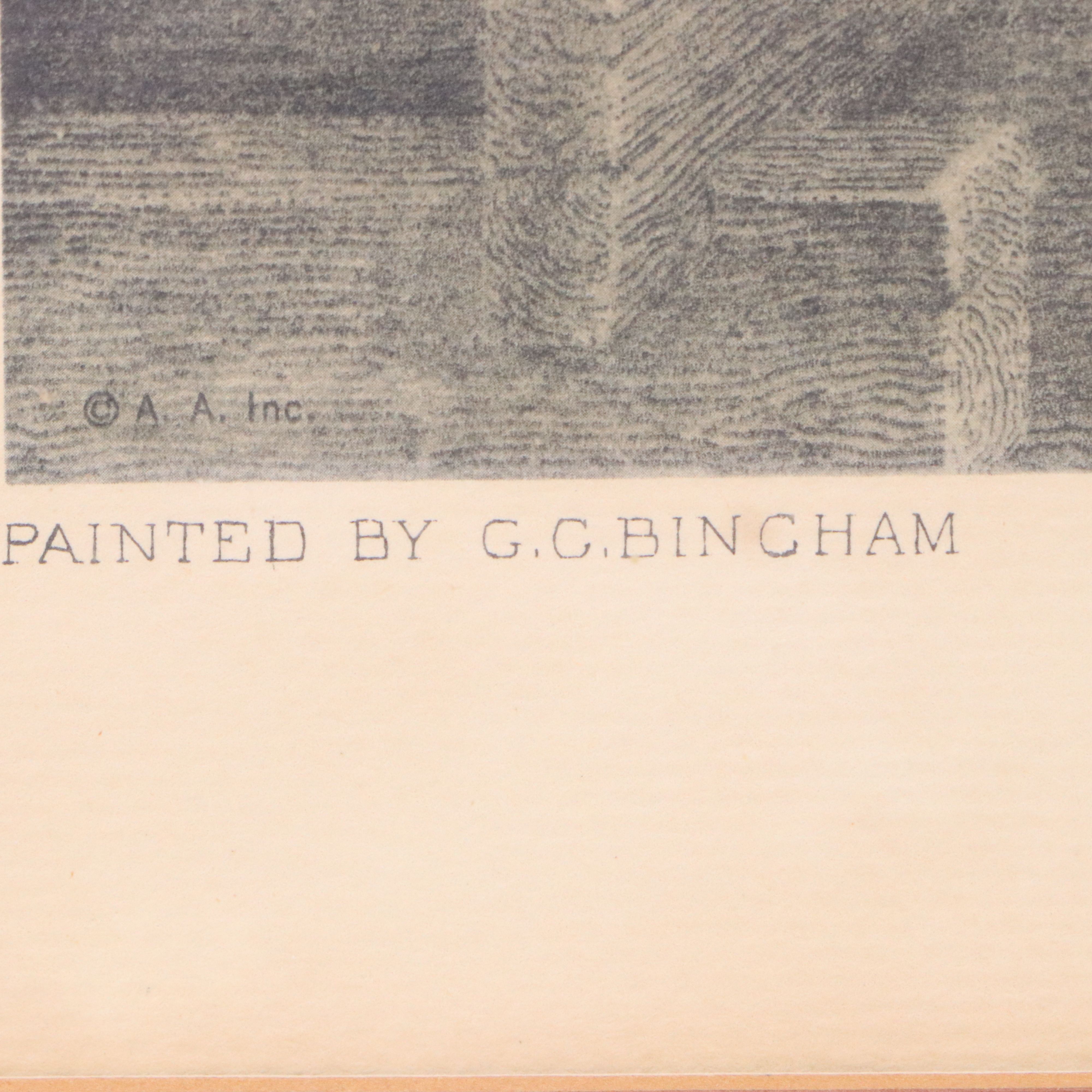 Hand-Colored Rotogravure After G. C. Bingham "The County Election"