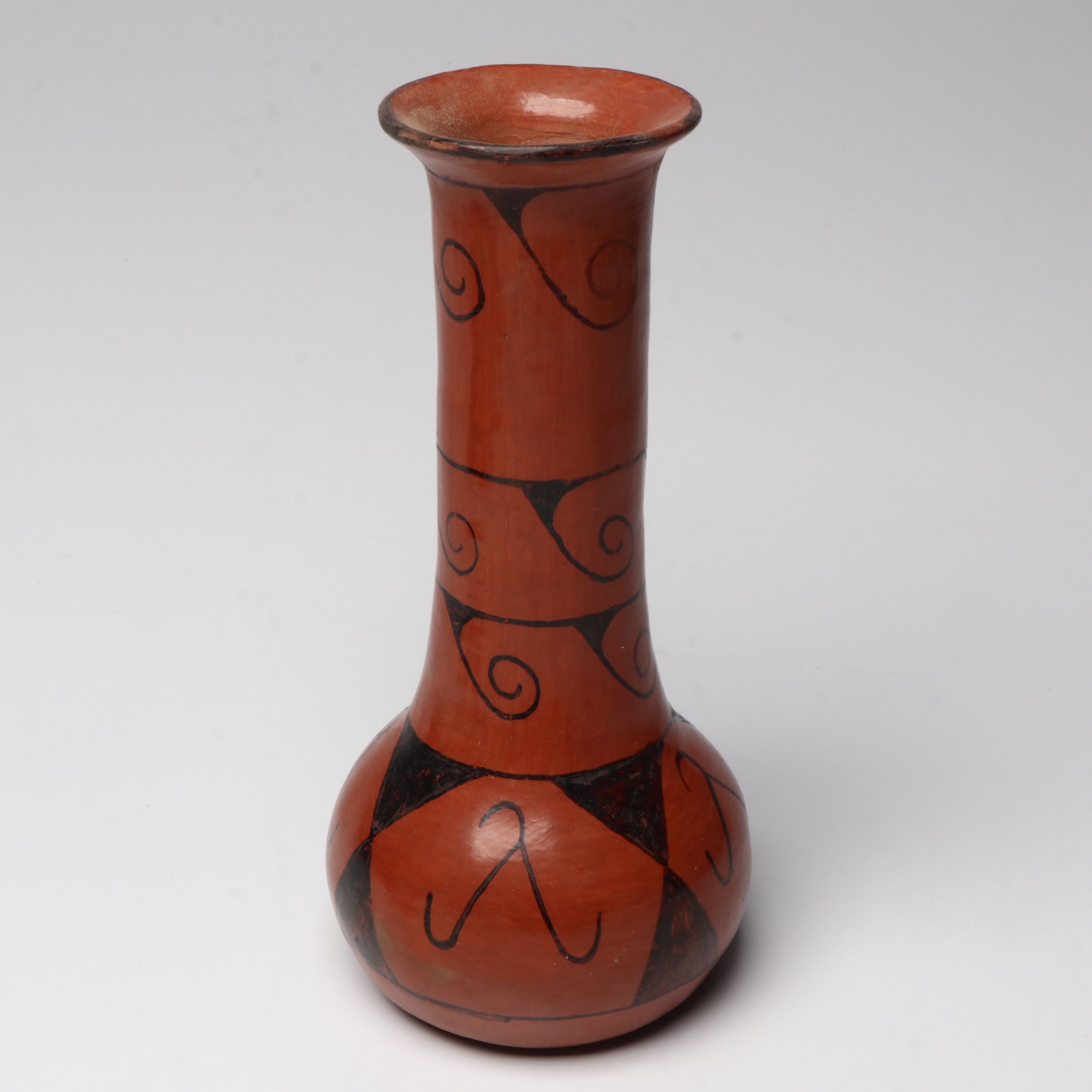 Southwestern Maricopa Style Hand-Painted Vases and Other Red Ware Pottery