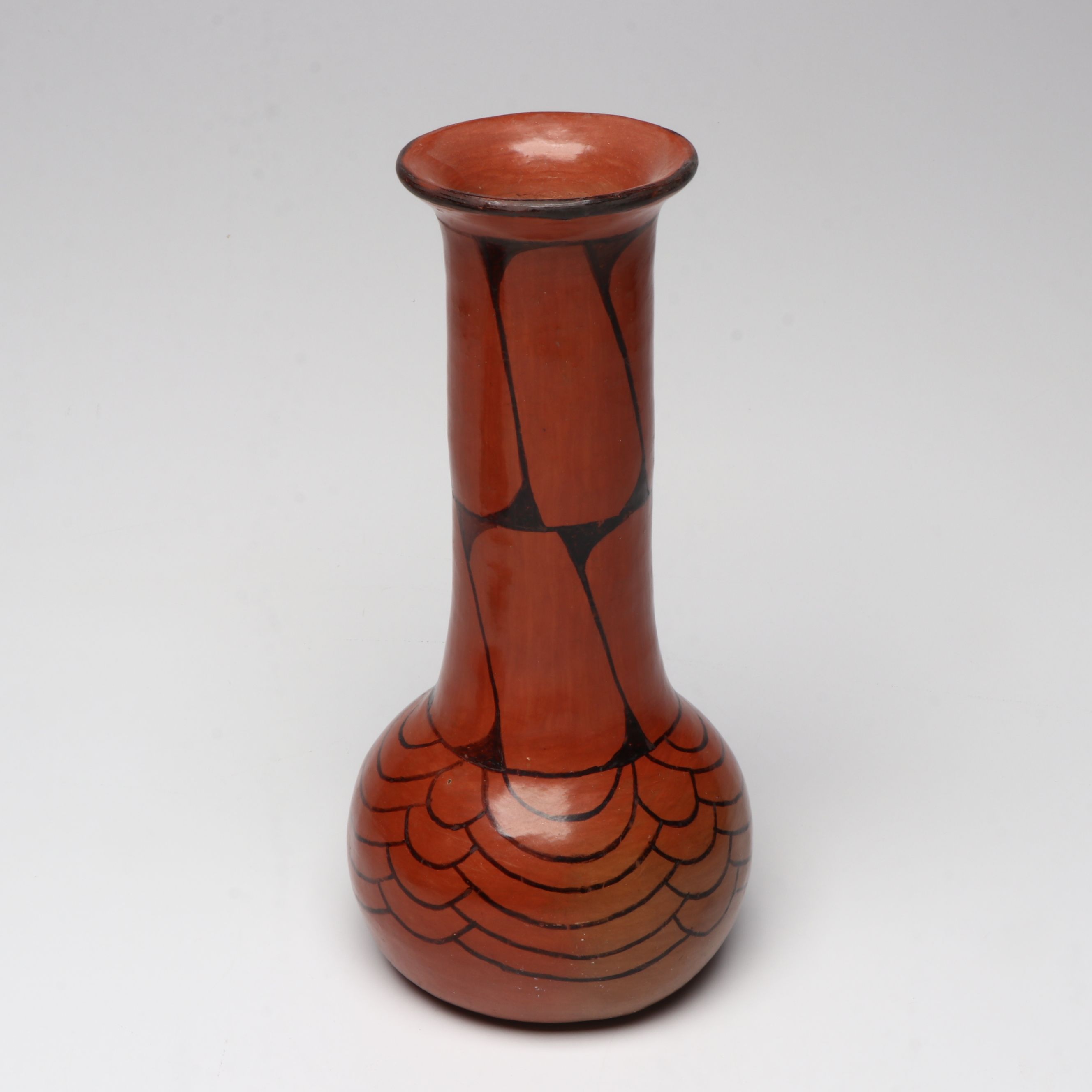 Southwestern Maricopa Style Hand-Painted Vases and Other Red Ware Pottery