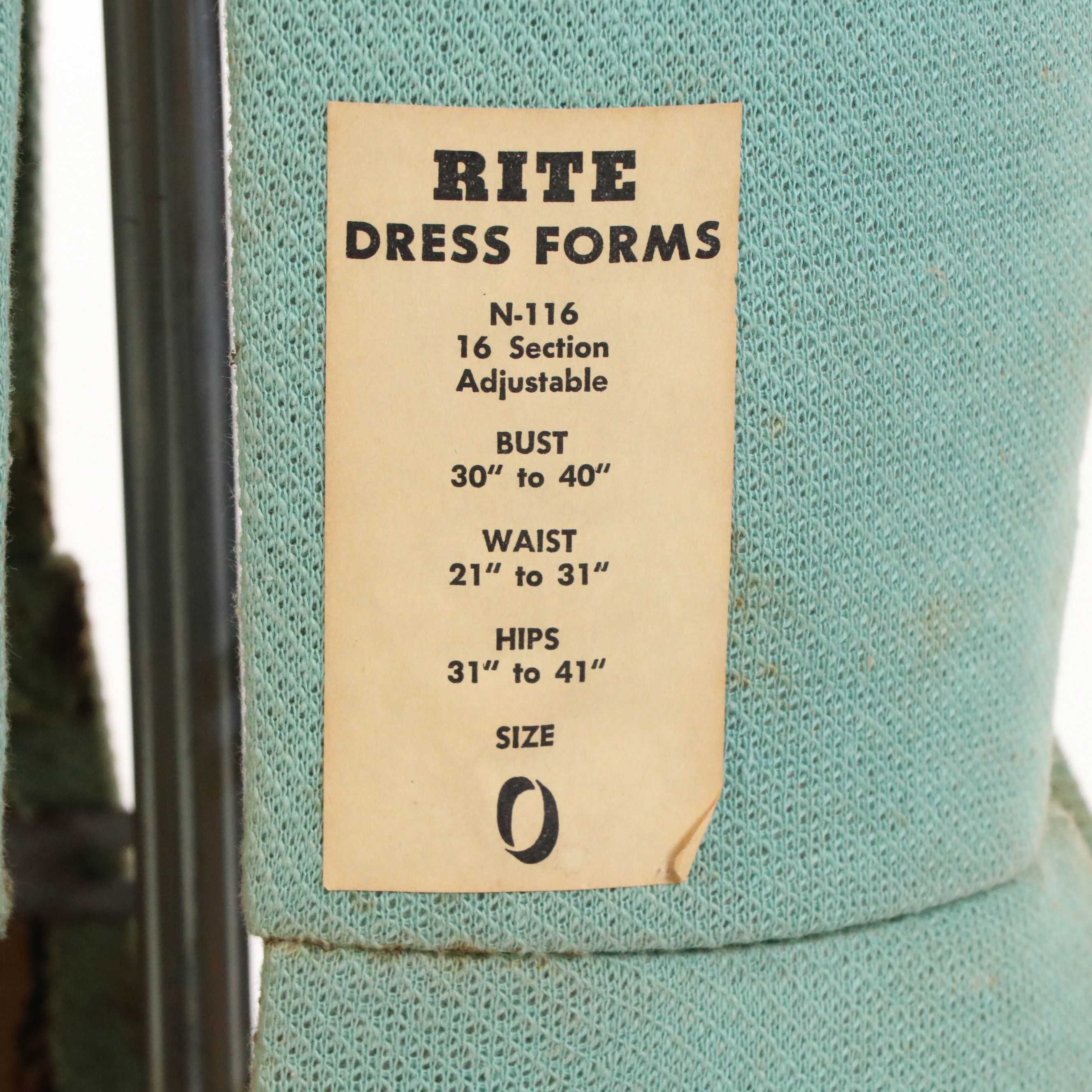 Rite Mfg. Co. N-116 Adjustable Dress Form, Mid-20th Century