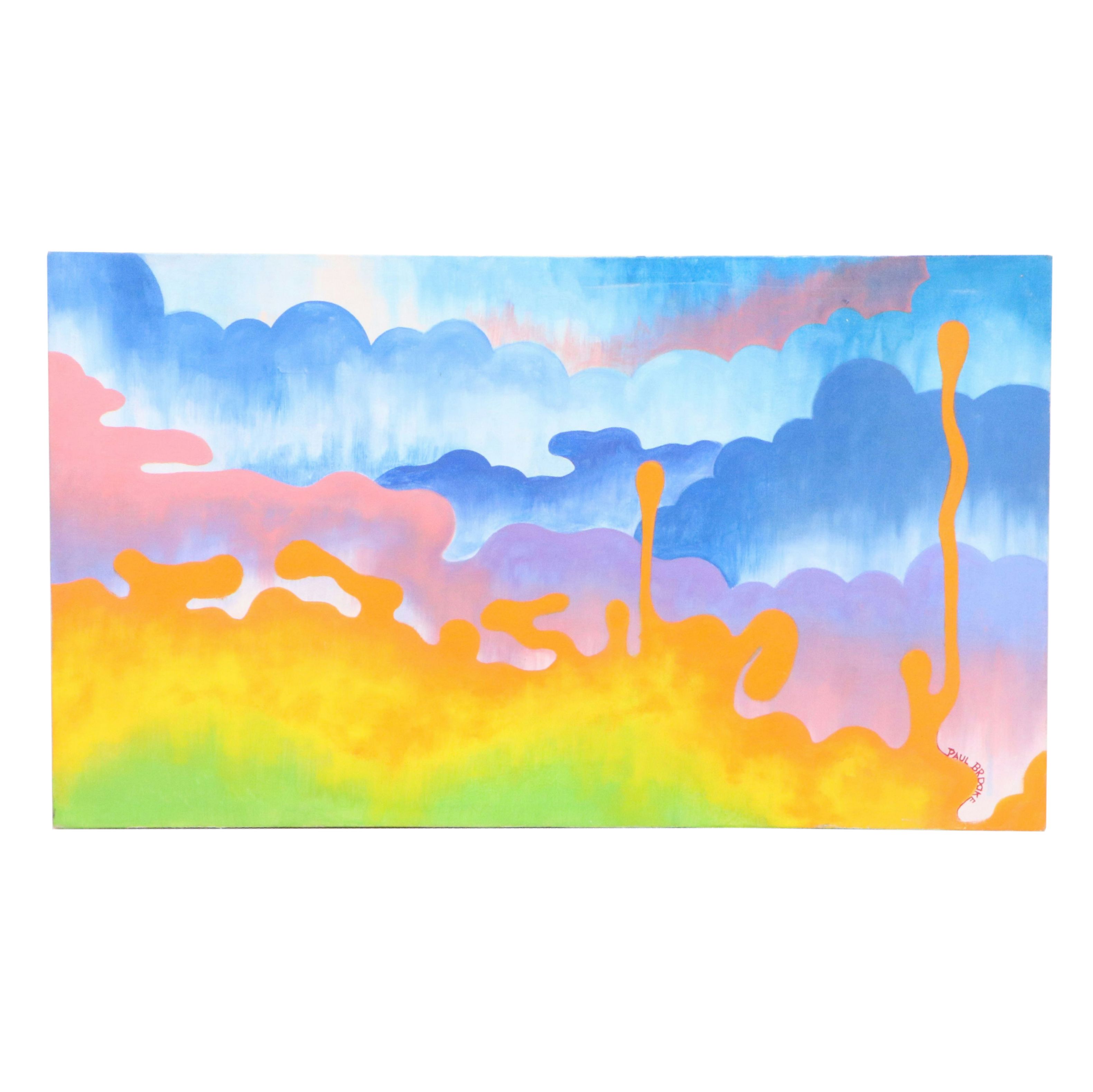 Paul Brooke Abstract Acrylic Painting, Late 20th to 21st Century