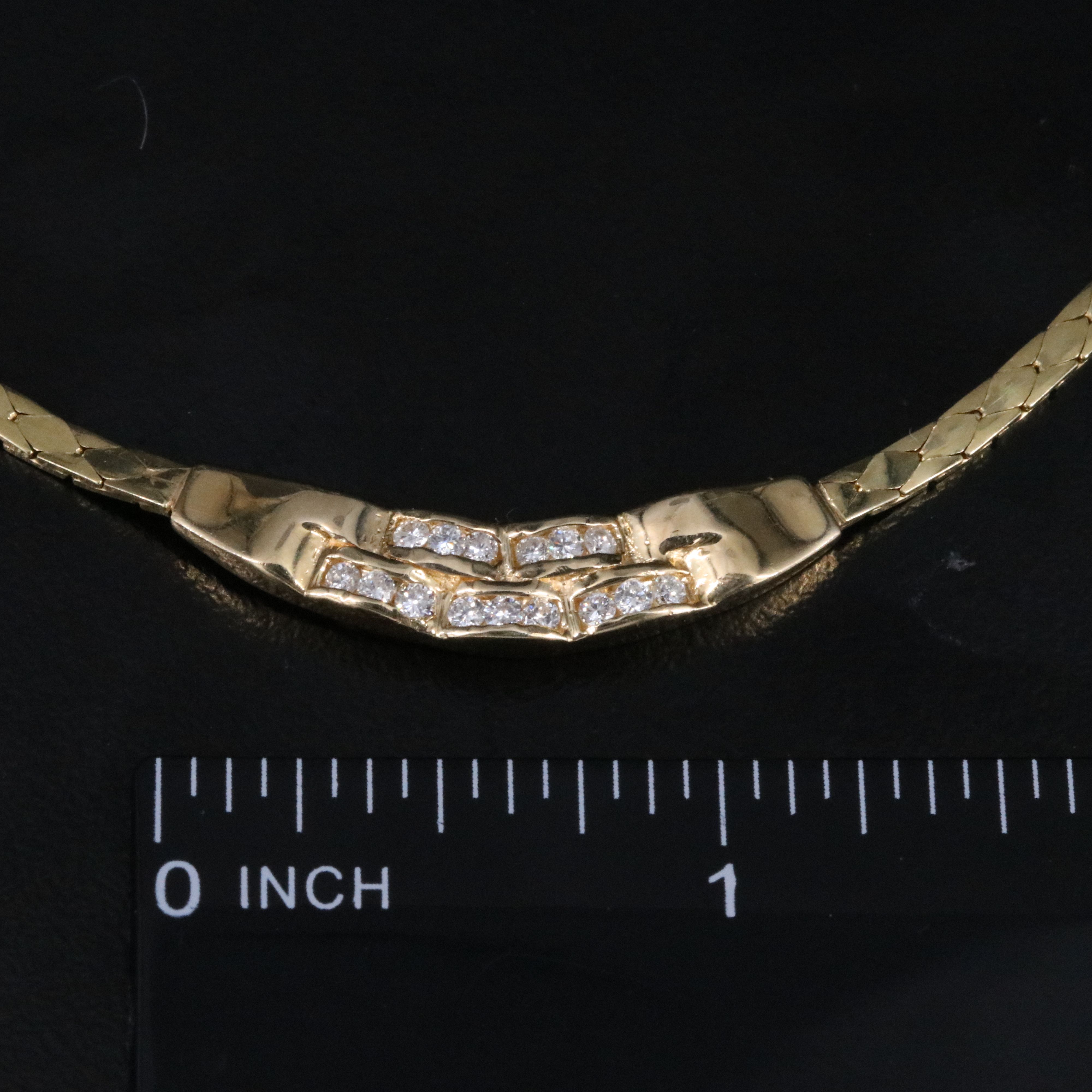 14K 0.46 CTW Diamond Station Necklace