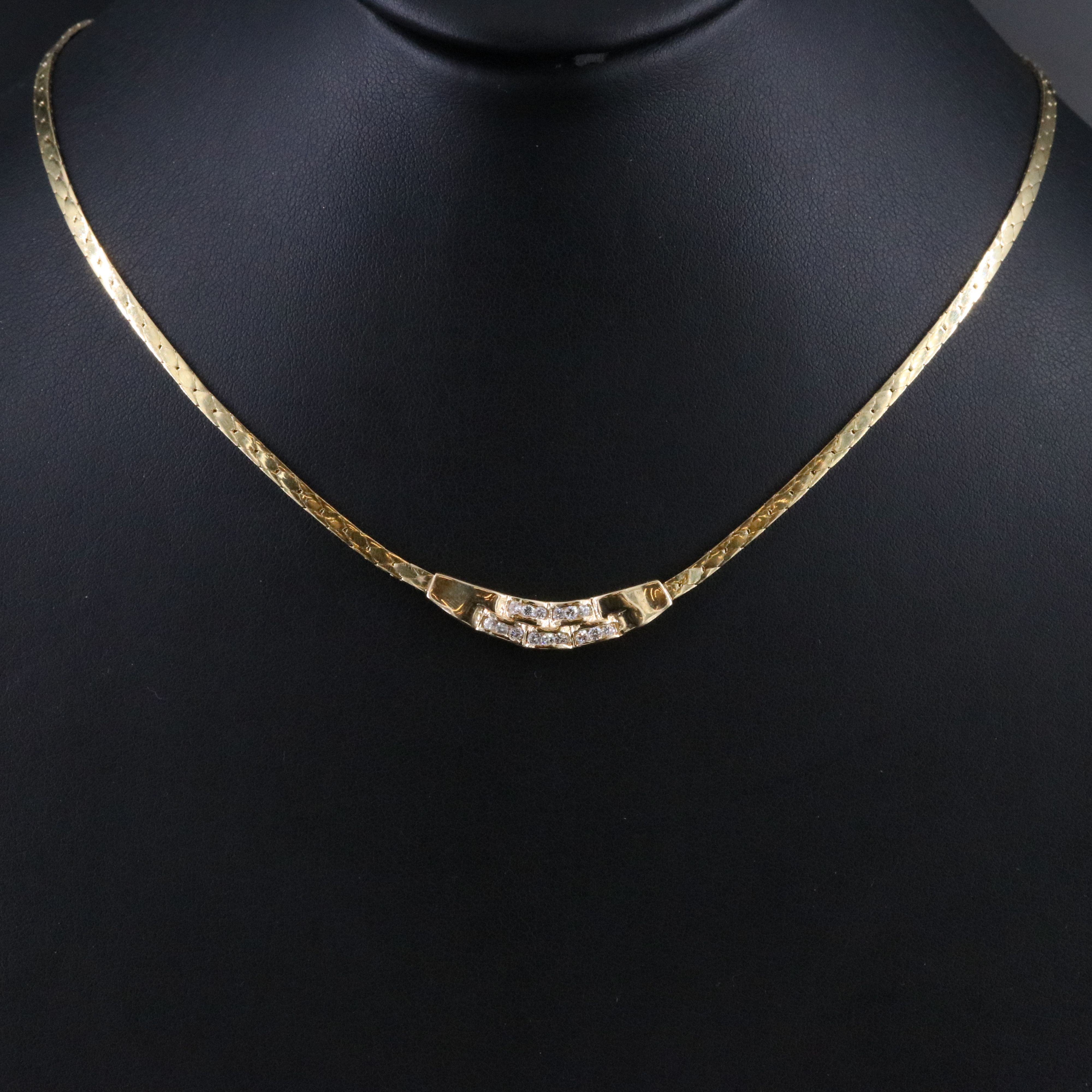 14K 0.46 CTW Diamond Station Necklace