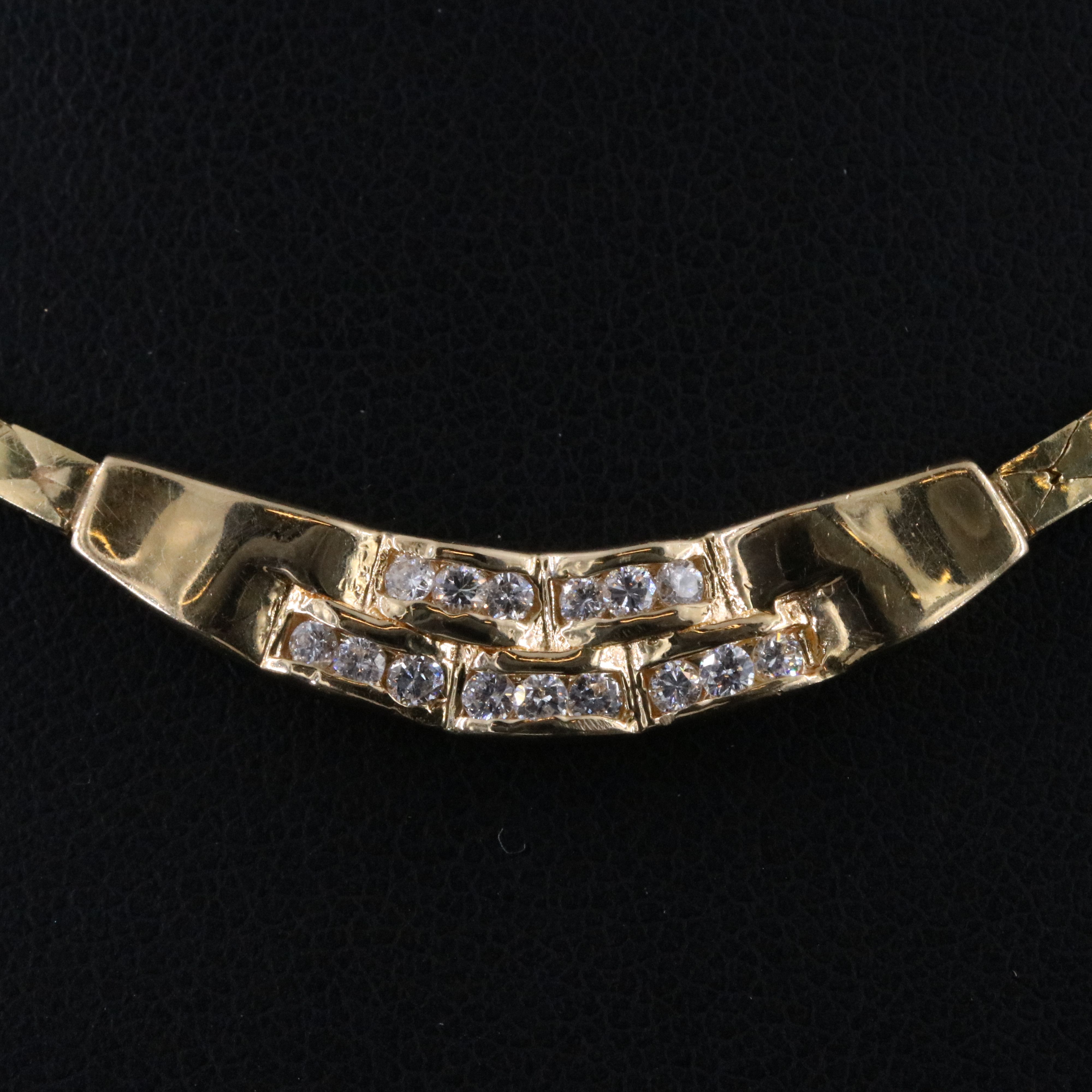 14K 0.46 CTW Diamond Station Necklace