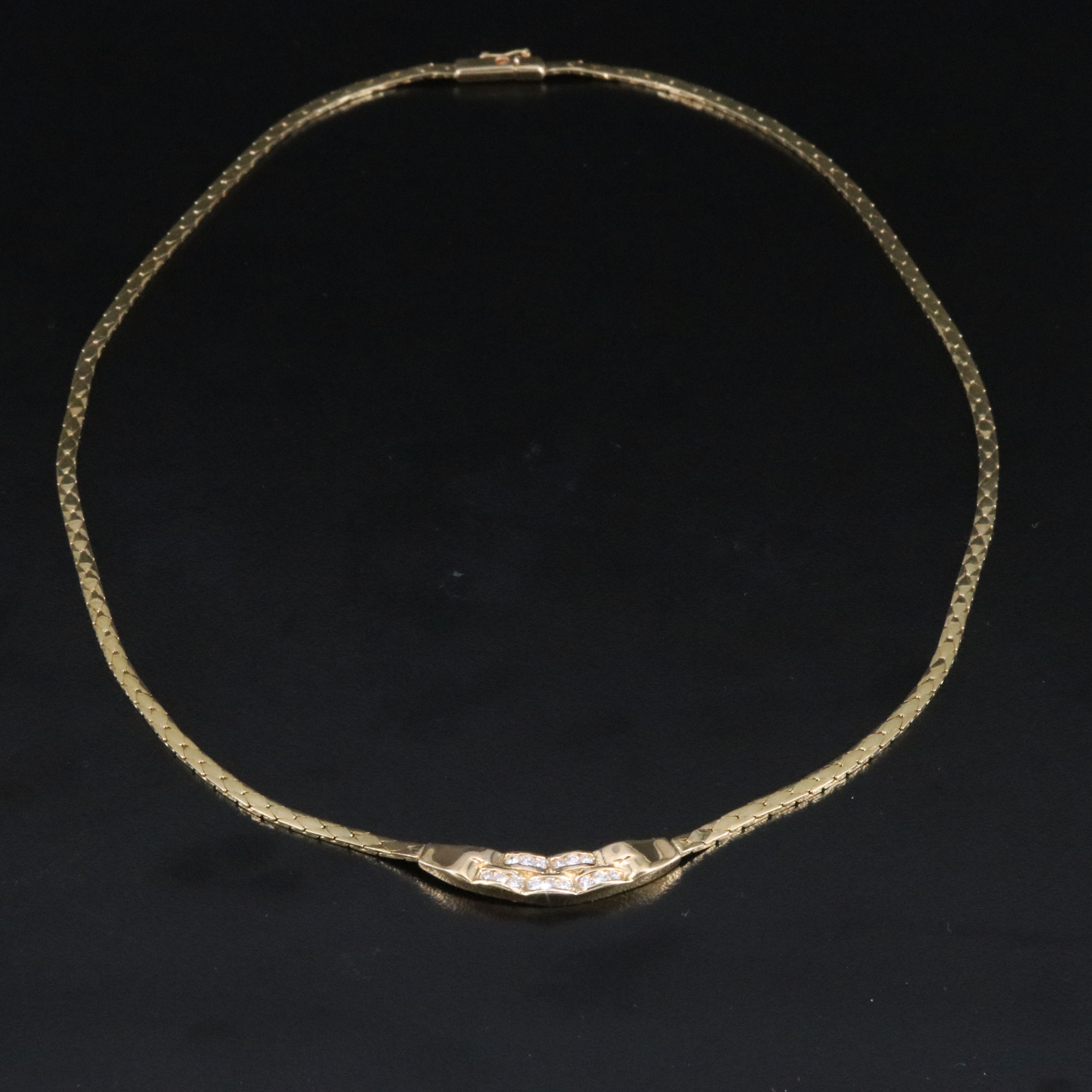 14K 0.46 CTW Diamond Station Necklace