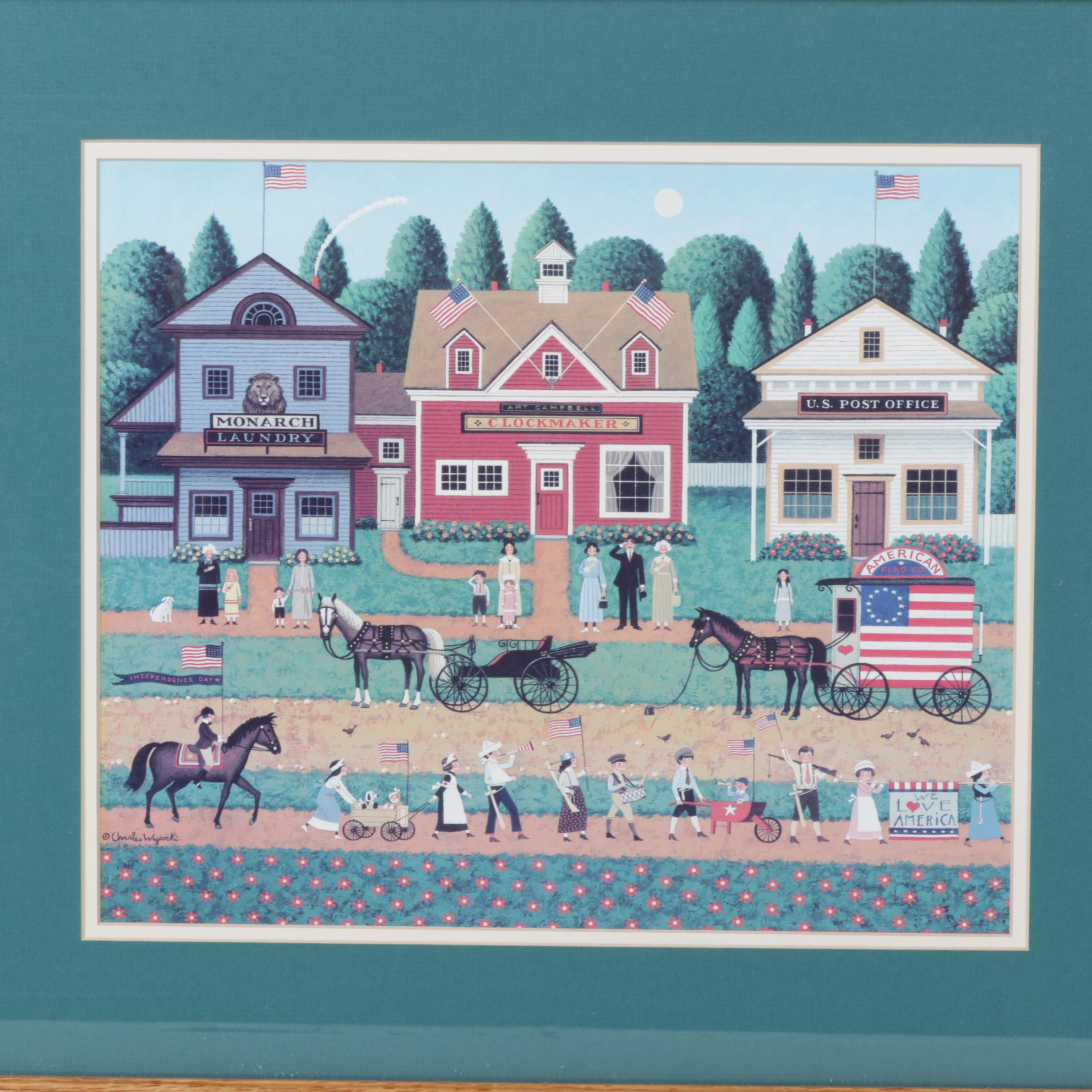 Offset Lithograph after Charles Wysocki "Young Patriots"