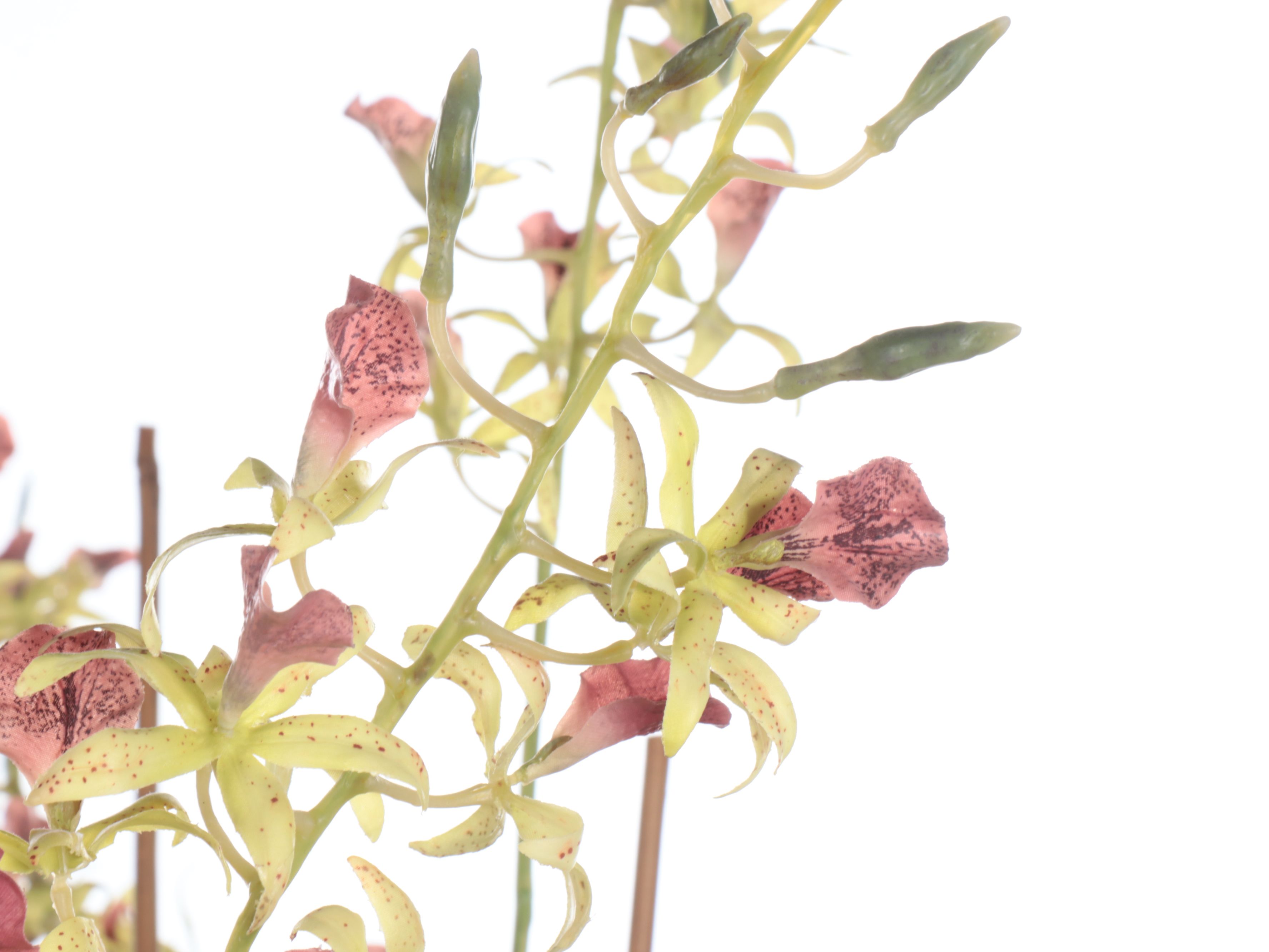 Artificial Orchid Flower Arrangements with Footed Planters