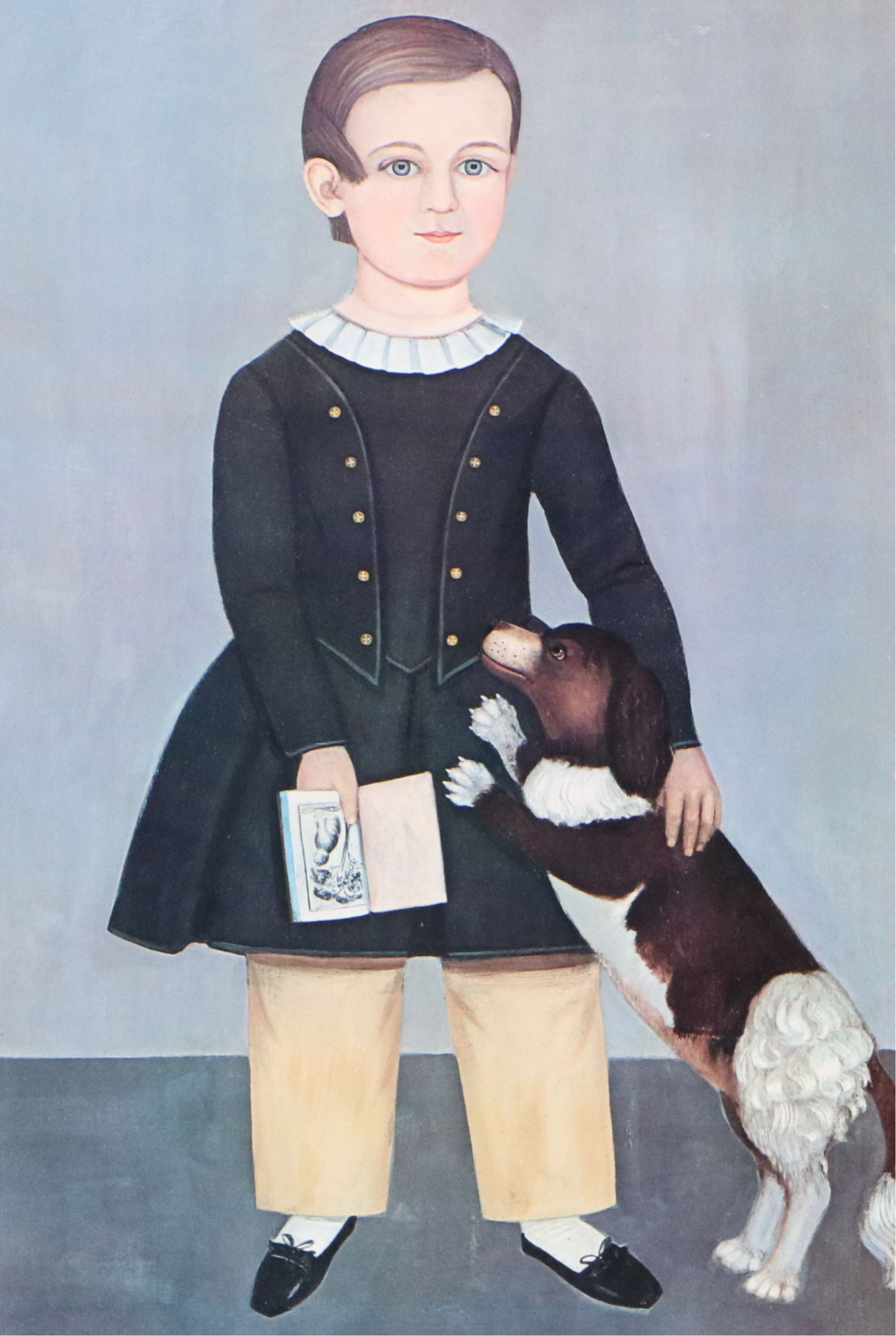 Offset Lithograph After Samuel Miller "Young Boy with a Dog"