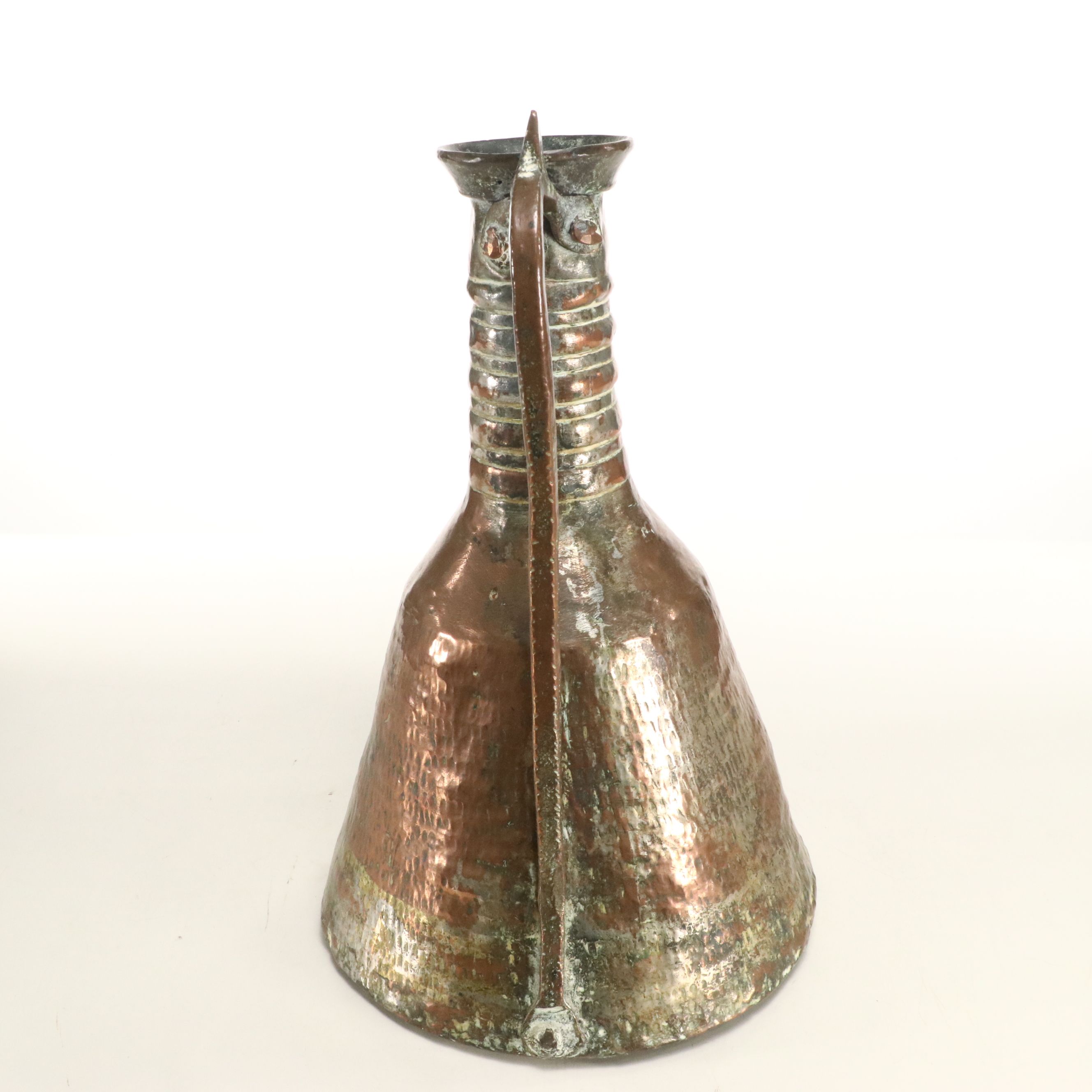 Ottoman Style Hand-Hammered Tinned Copper Ewer, 19th Century