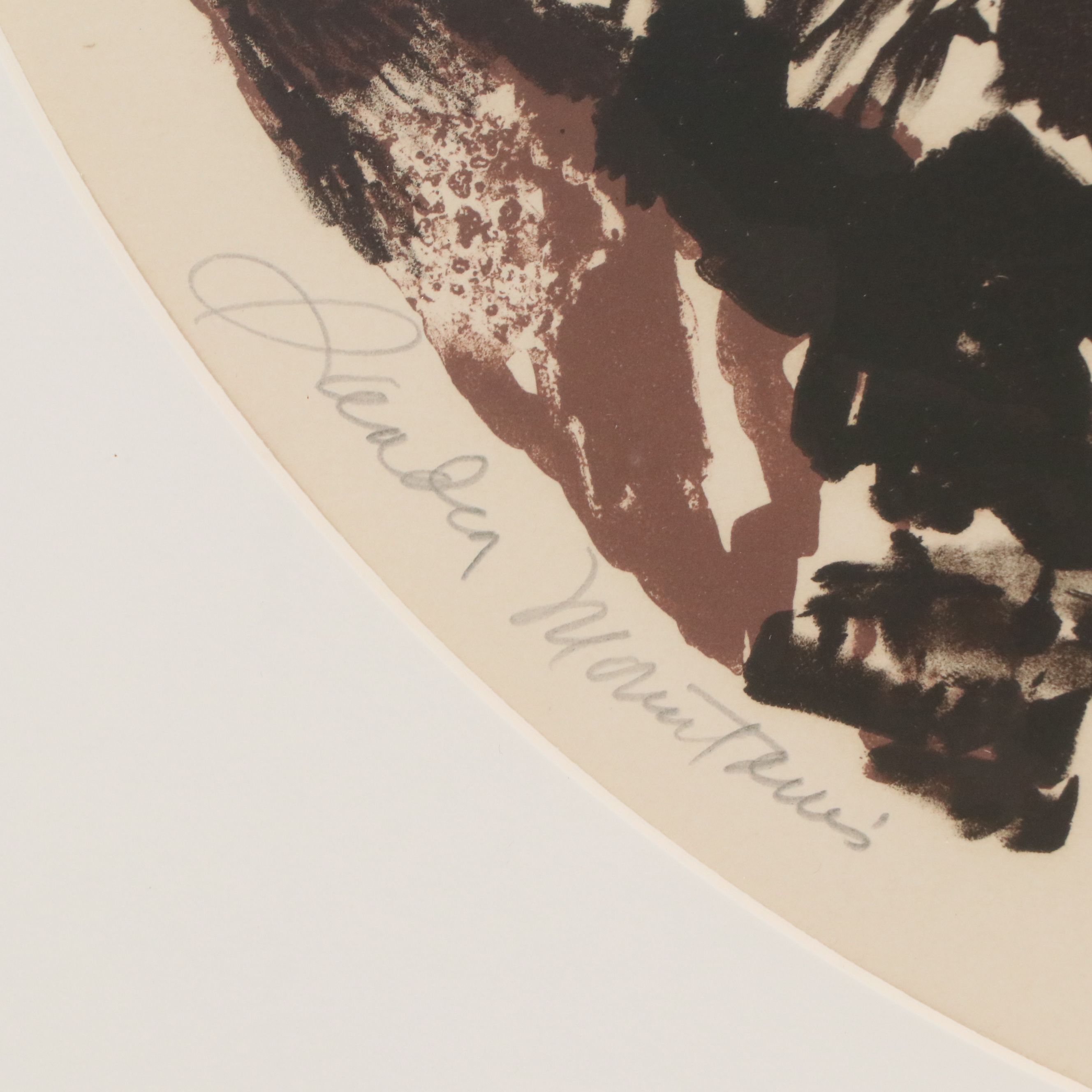 Lithograph on Paper "Randen Mountains," 21st Century