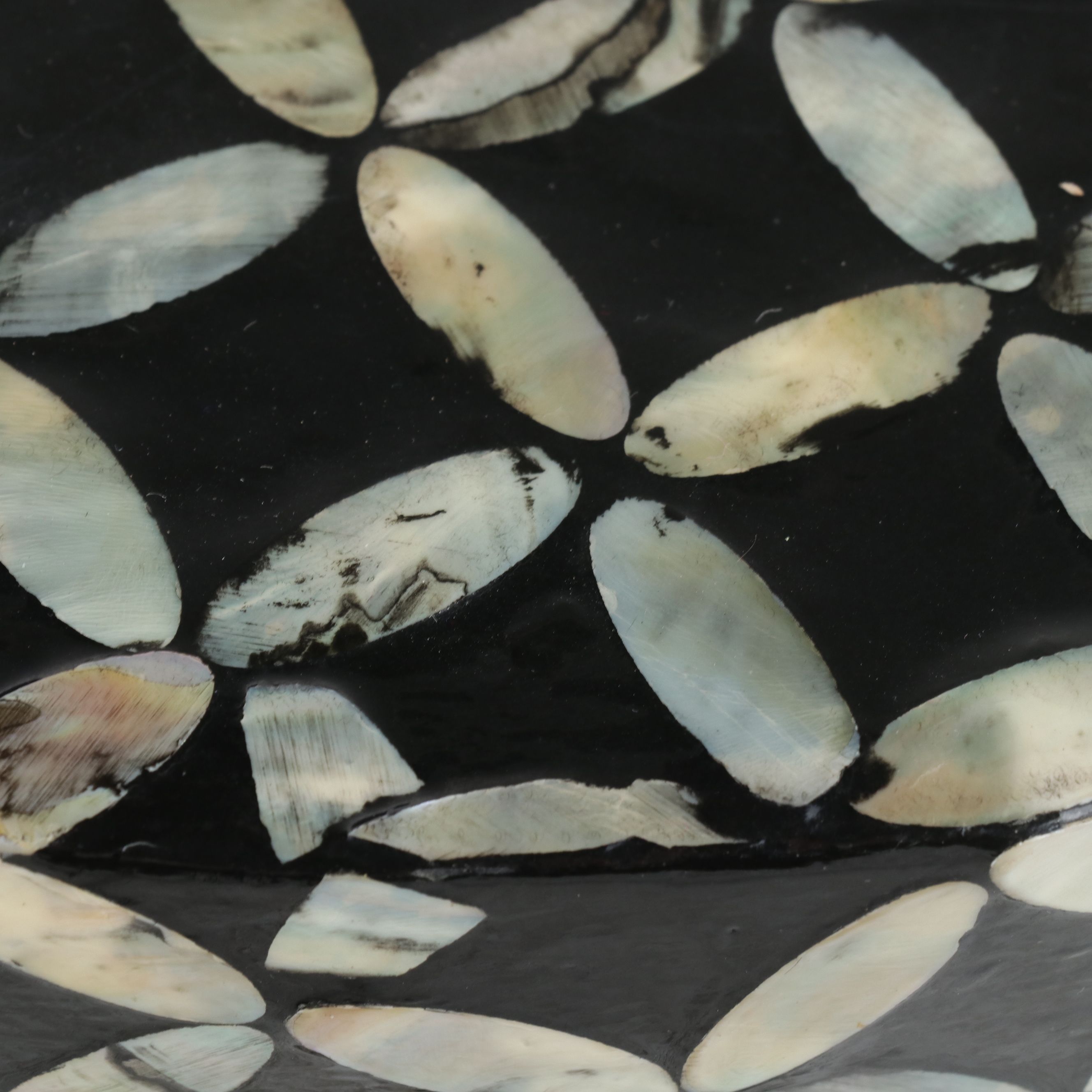 "Hourglass" Mother of Pearl Inlay Side Table, 21st Century