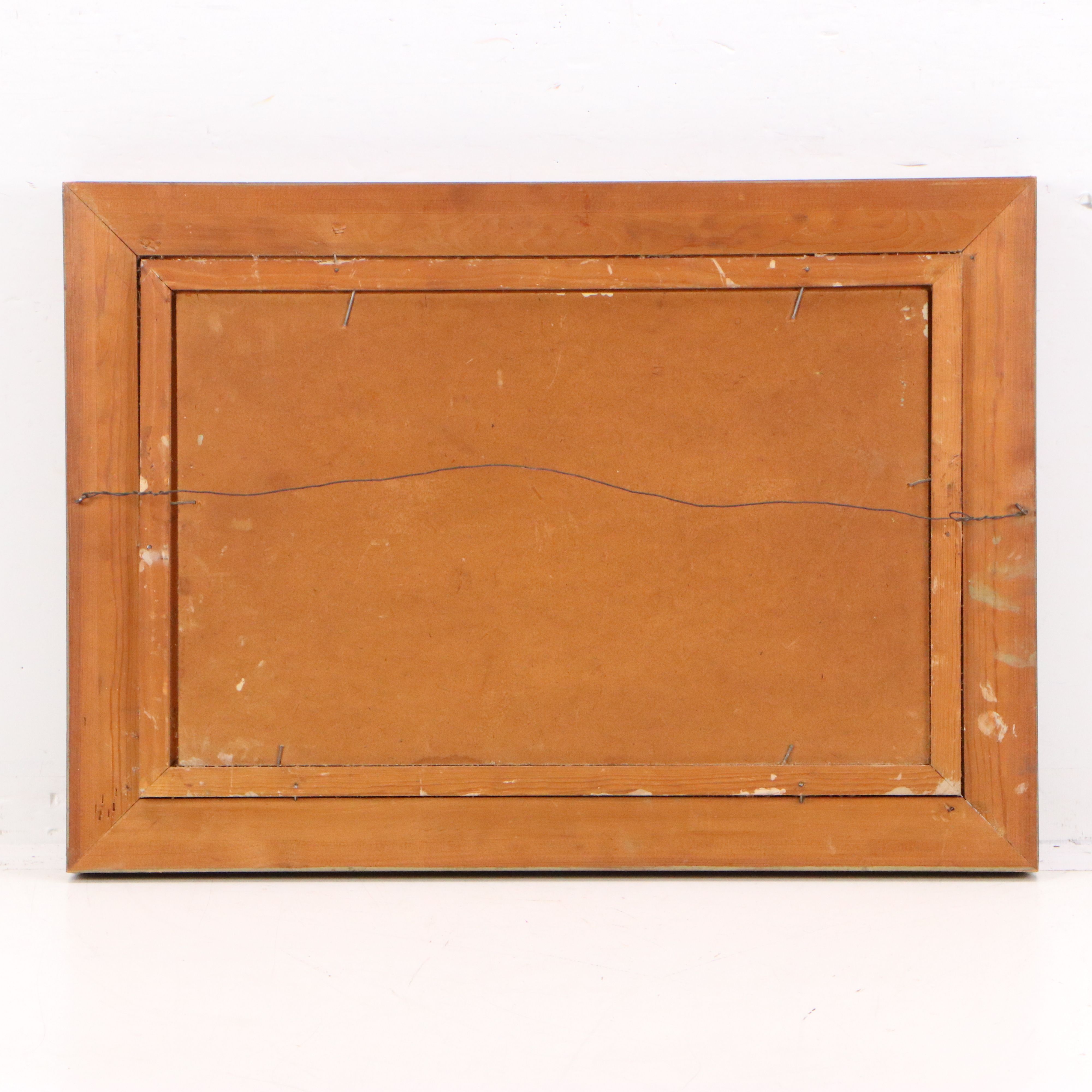 Johan Ingjald Holmbäck Oil Painting of Harbor Scene, 20th Century