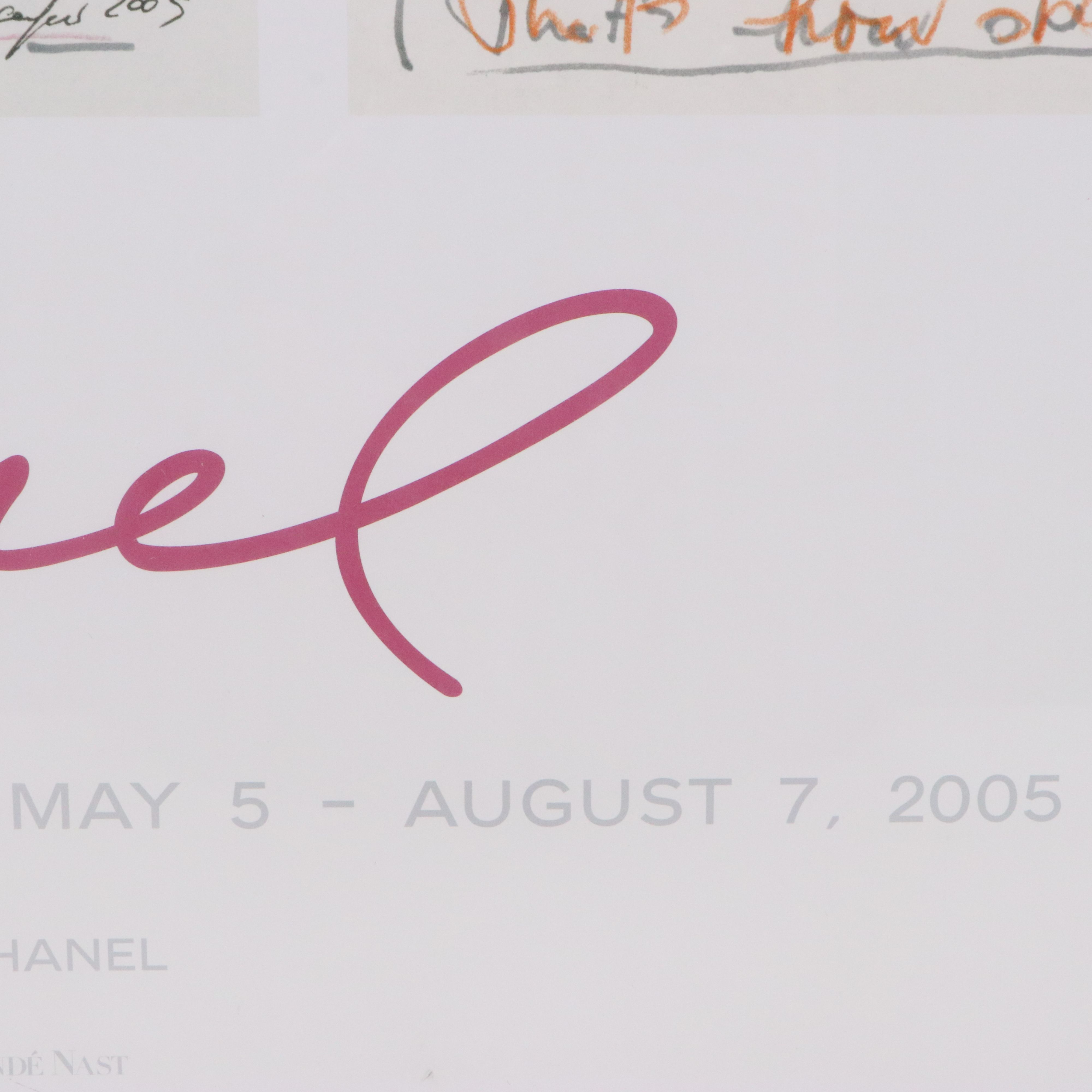 Karl Lagerfeld Chanel Offset Lithograph Exhibition Poster, 2005