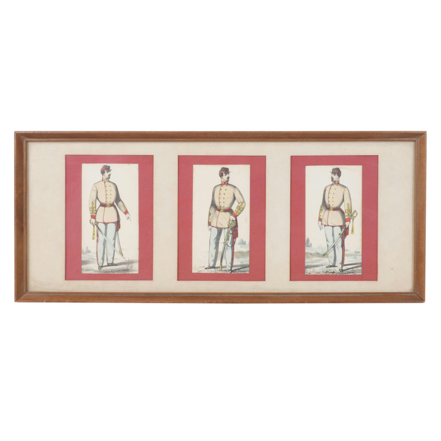 Ernest Crehen Print Series of Confederate Soldier Uniforms