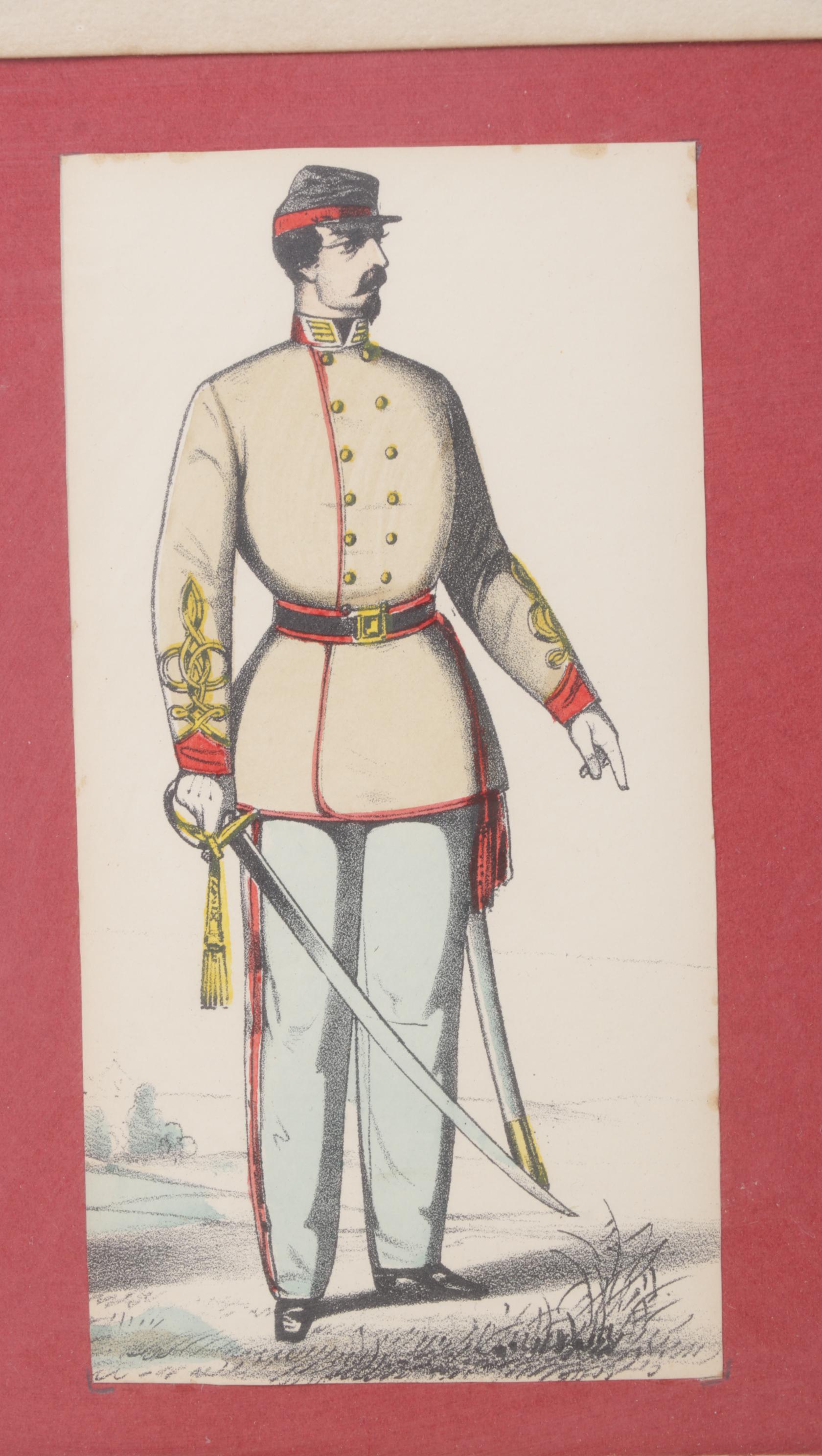 Ernest Crehen Print Series of Confederate Soldier Uniforms