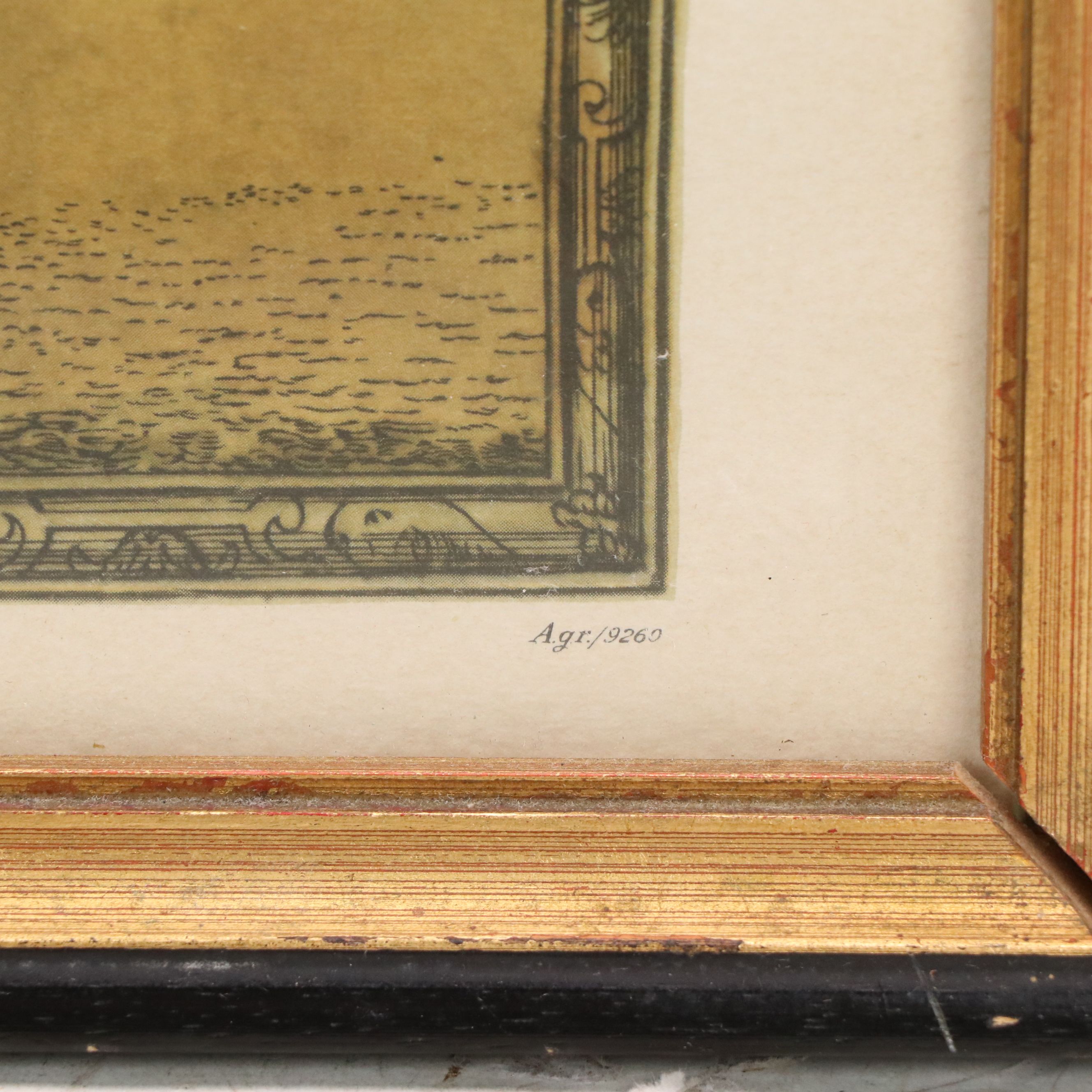 Offset Lithograph Map After Johann B. Homann of Naples and Main Buildings