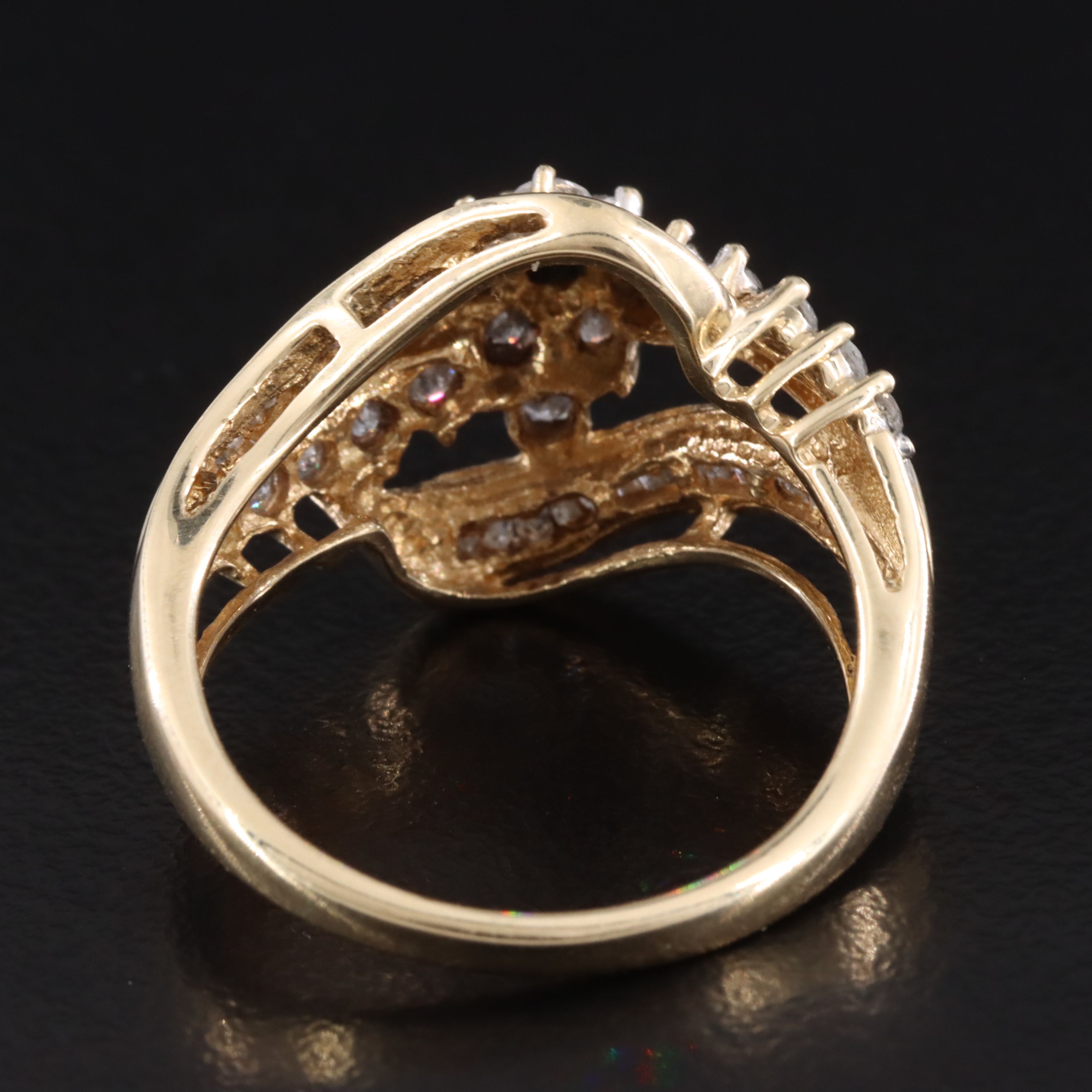 10K 0.96 CTW Diamond Cluster Ring