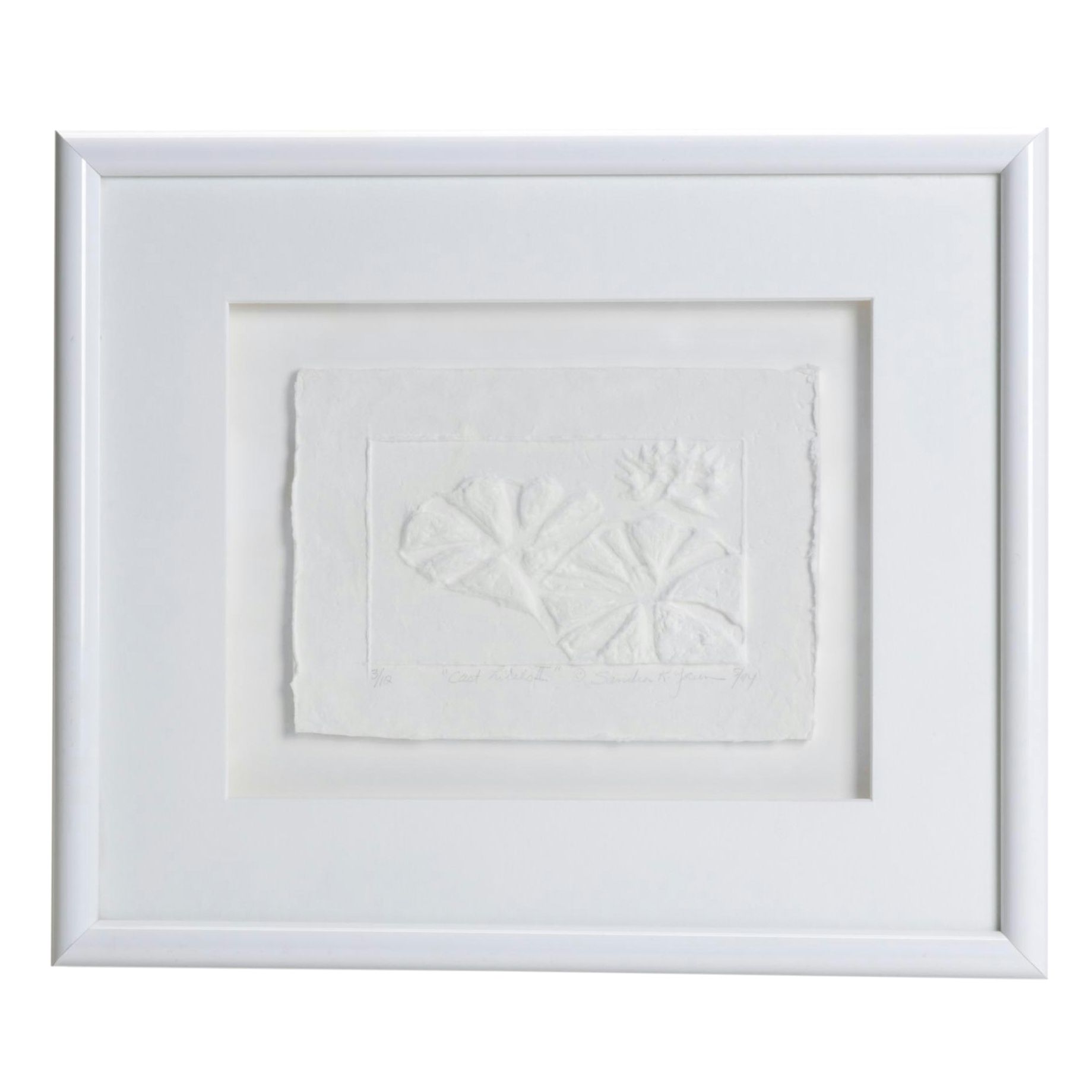 Sandra K. Yocum "Cast Lilies II" Plaster Relief, 1994