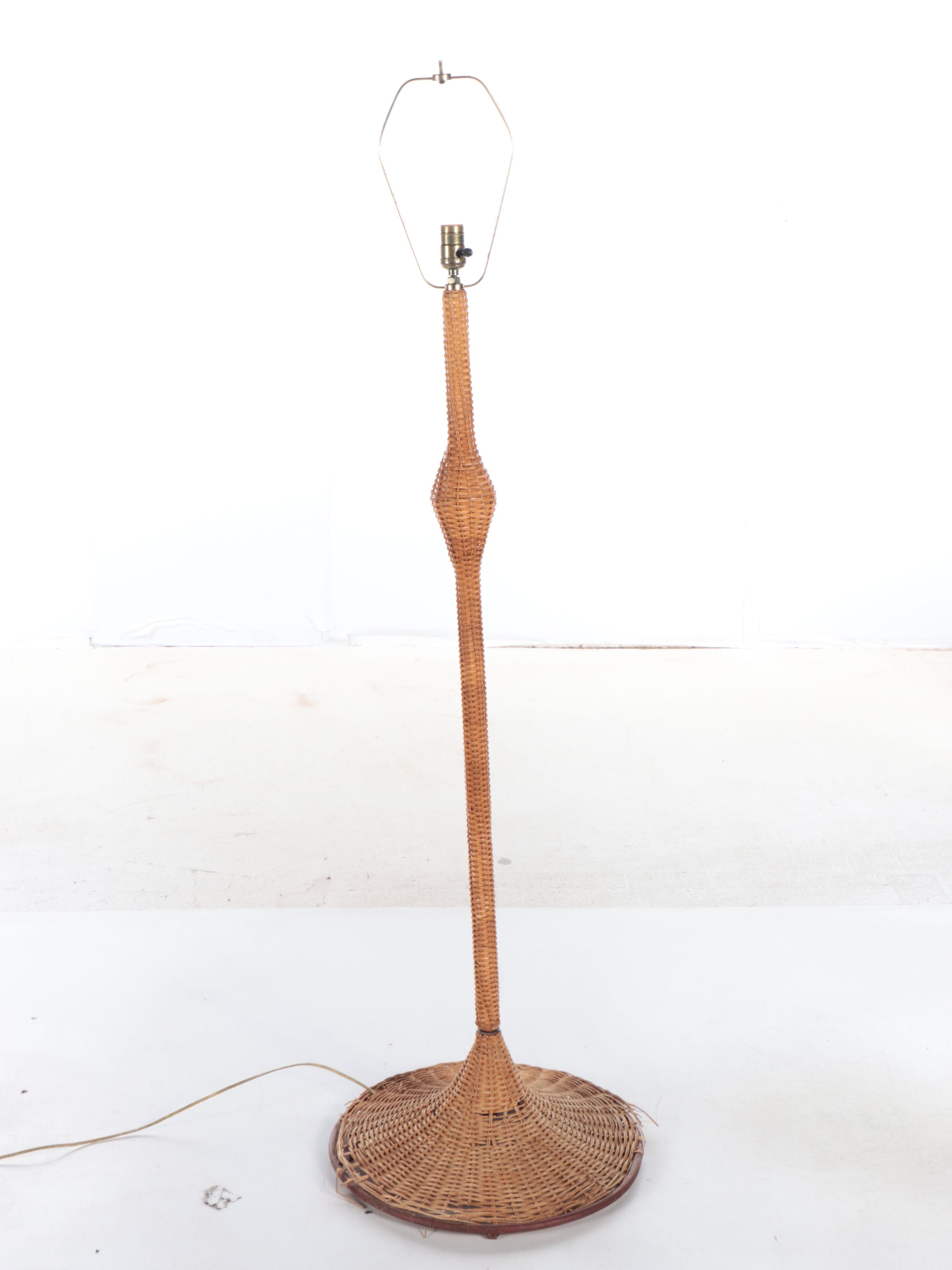 Woven Rattan Floor Lamp