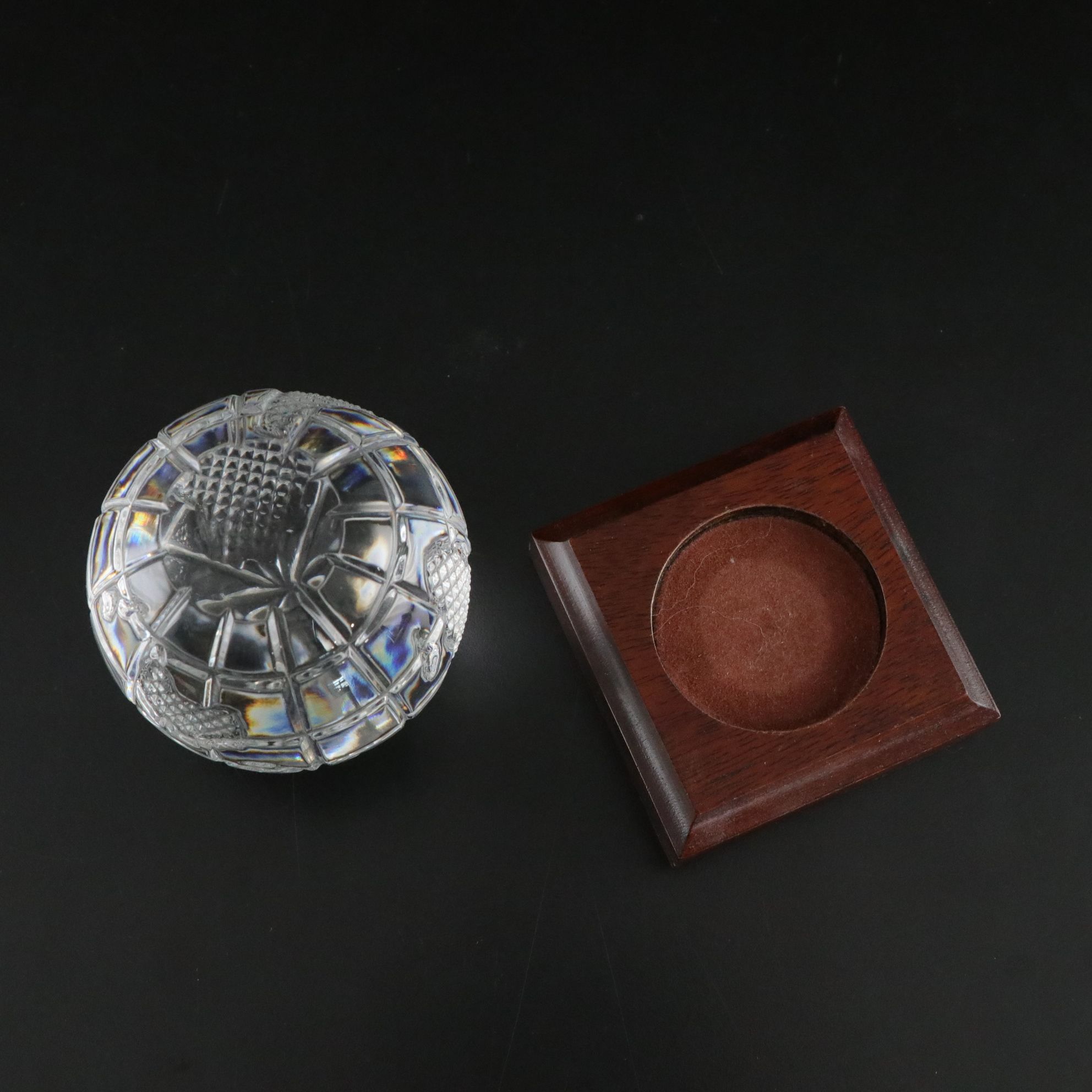 Waterford Crystal "Humpback Whale", "World Globe" and "Eagle" Figurines