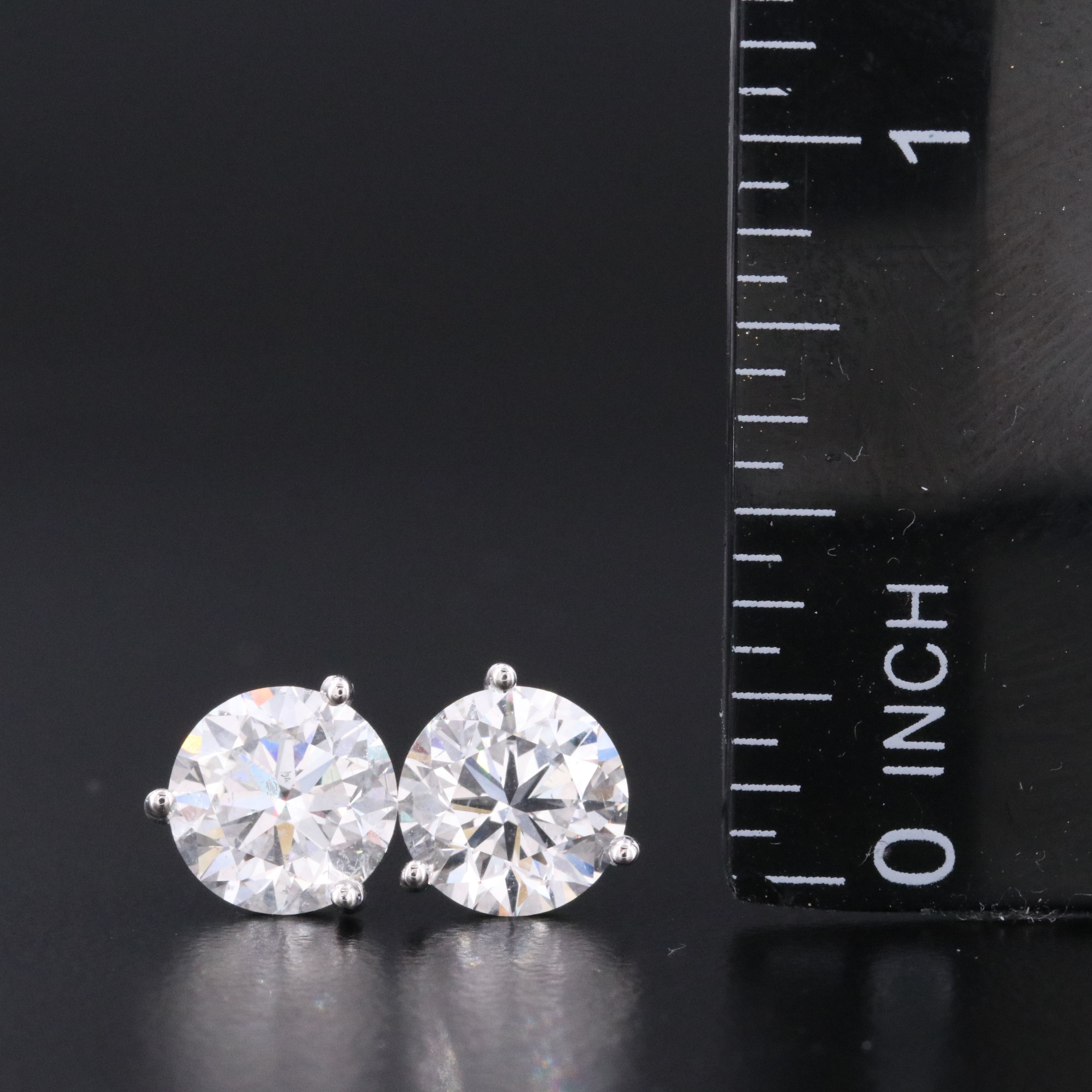 14K 3.50 CTW Lab Grown Diamond Martini Solitaire Earrings