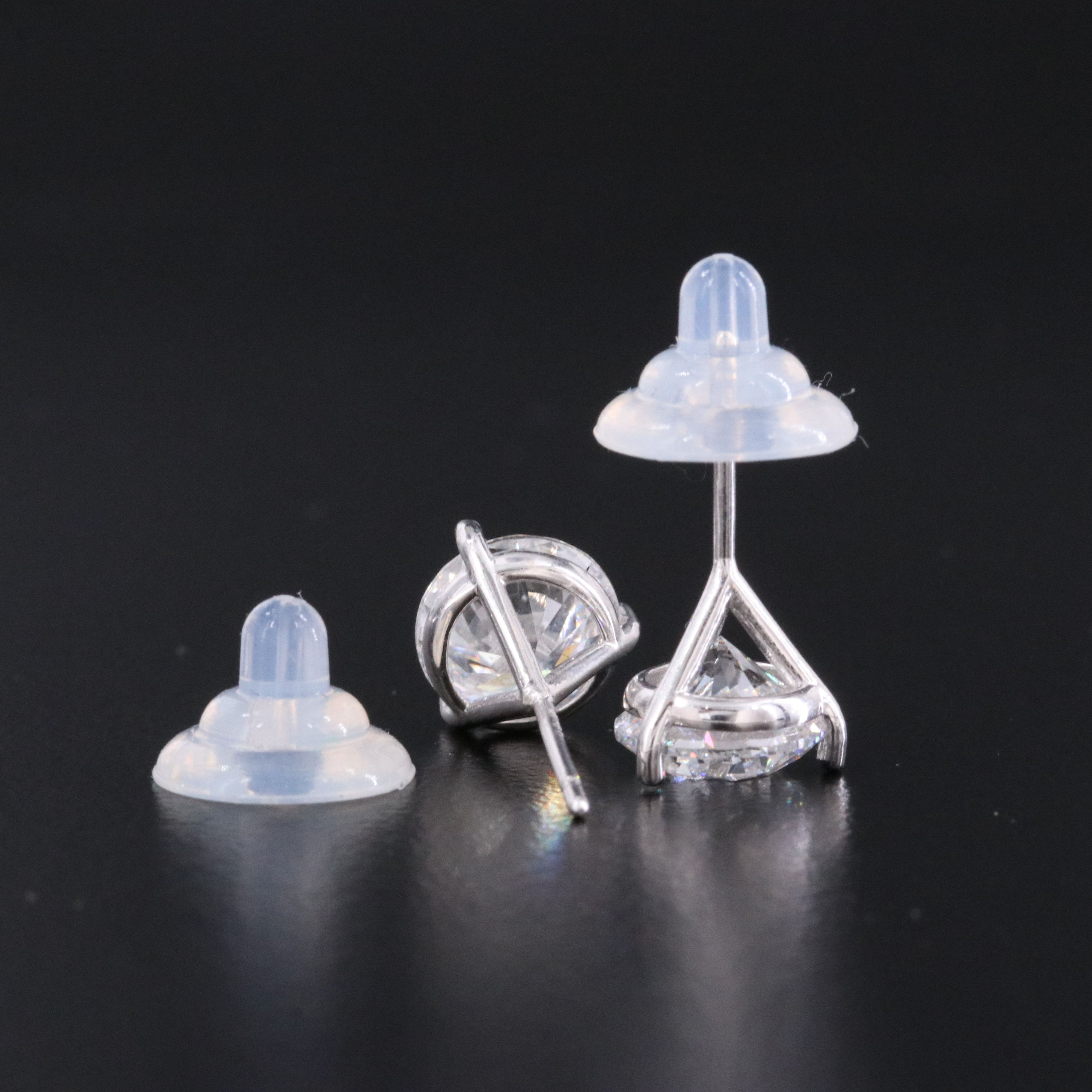 14K 3.50 CTW Lab Grown Diamond Martini Solitaire Earrings