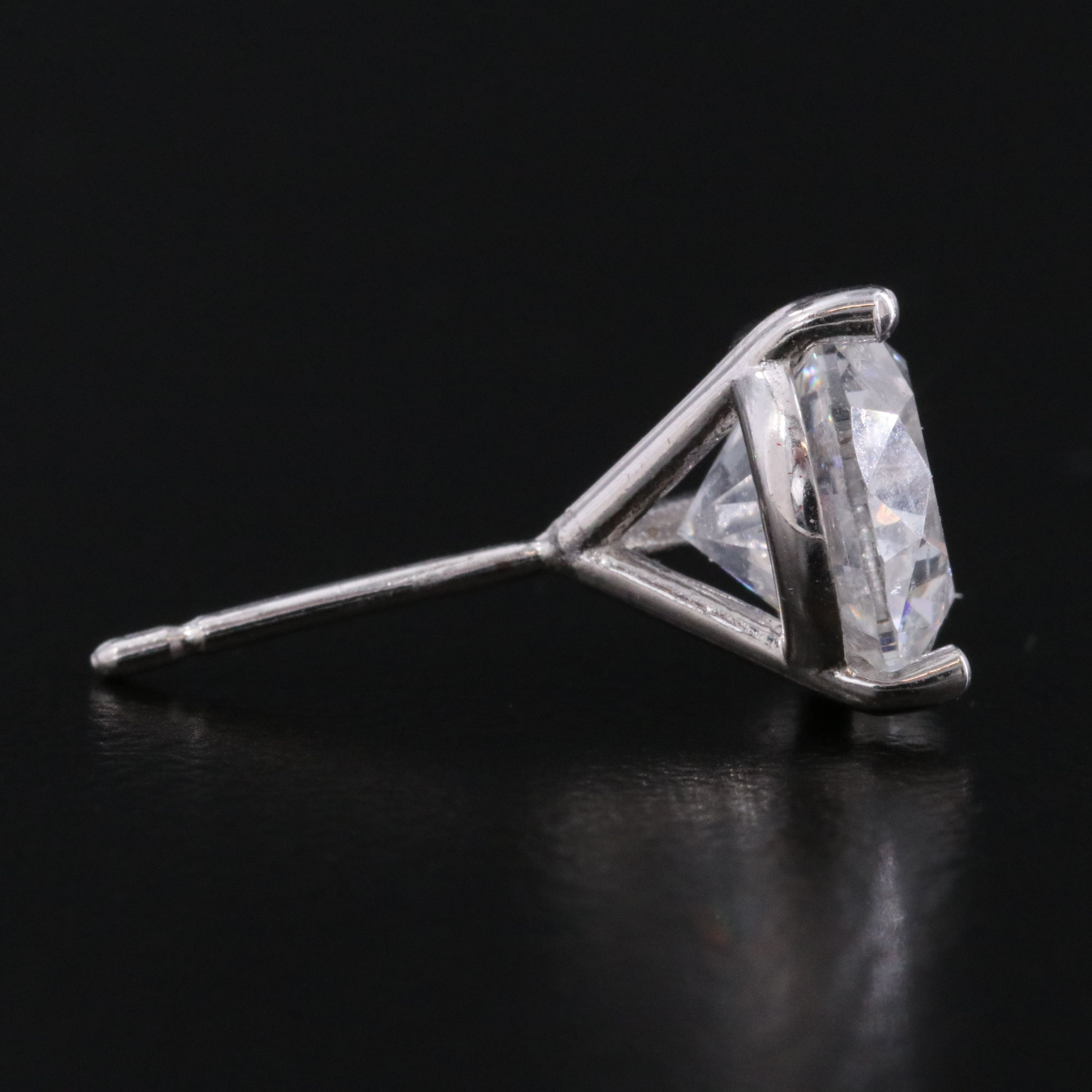 14K 3.50 CTW Lab Grown Diamond Martini Solitaire Earrings