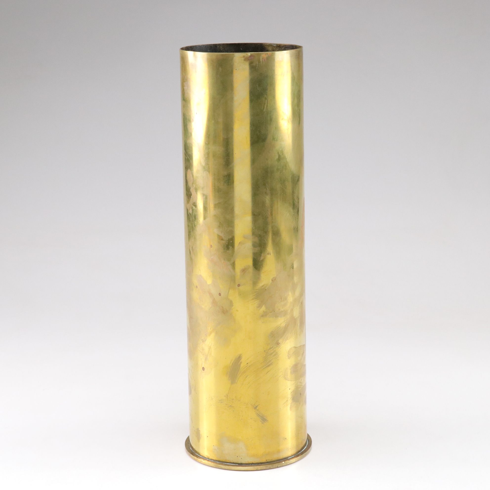 WWI and WWII Trench Art with Embossed Cat and Pig Motif