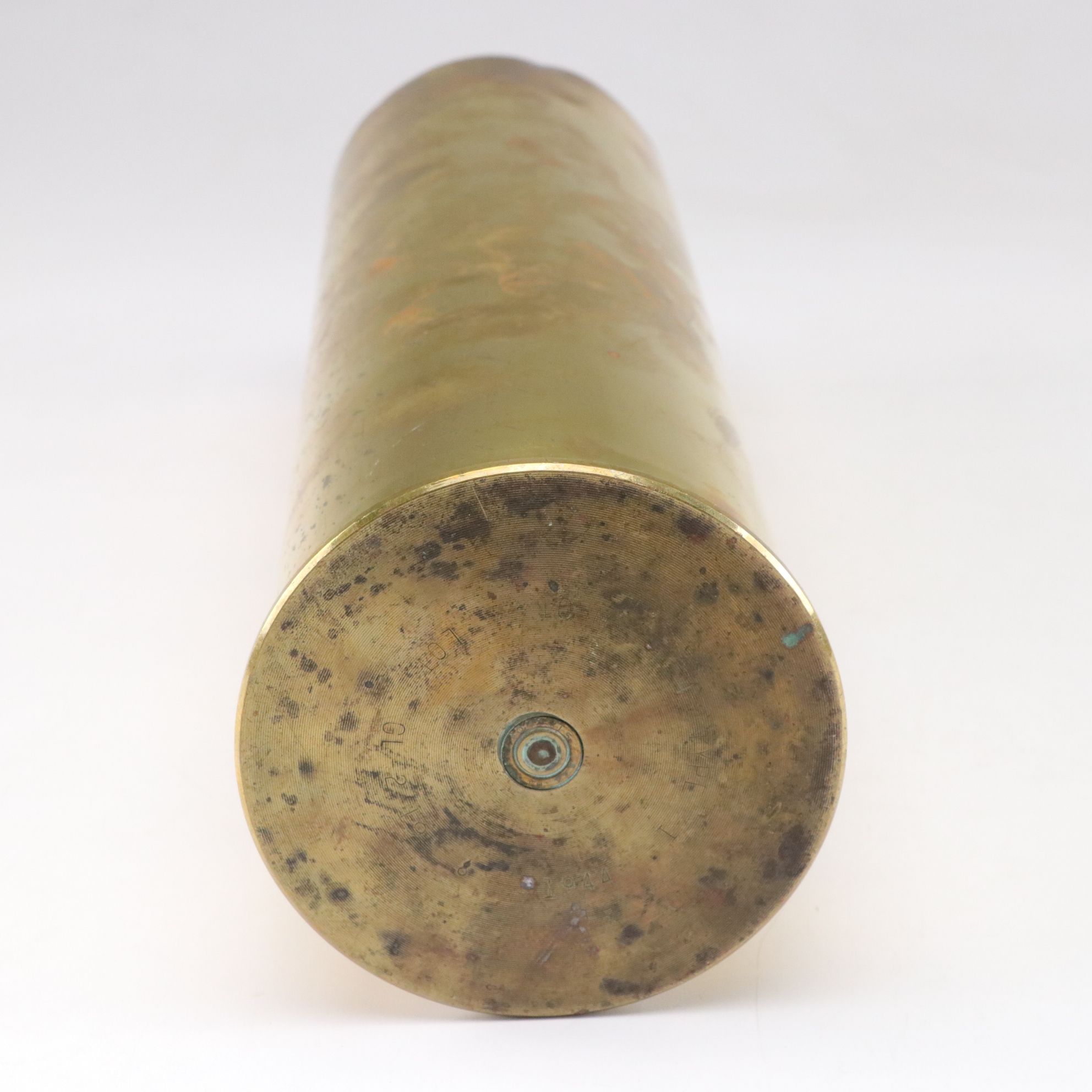 WWI and WWII Trench Art with Embossed Cat and Pig Motif