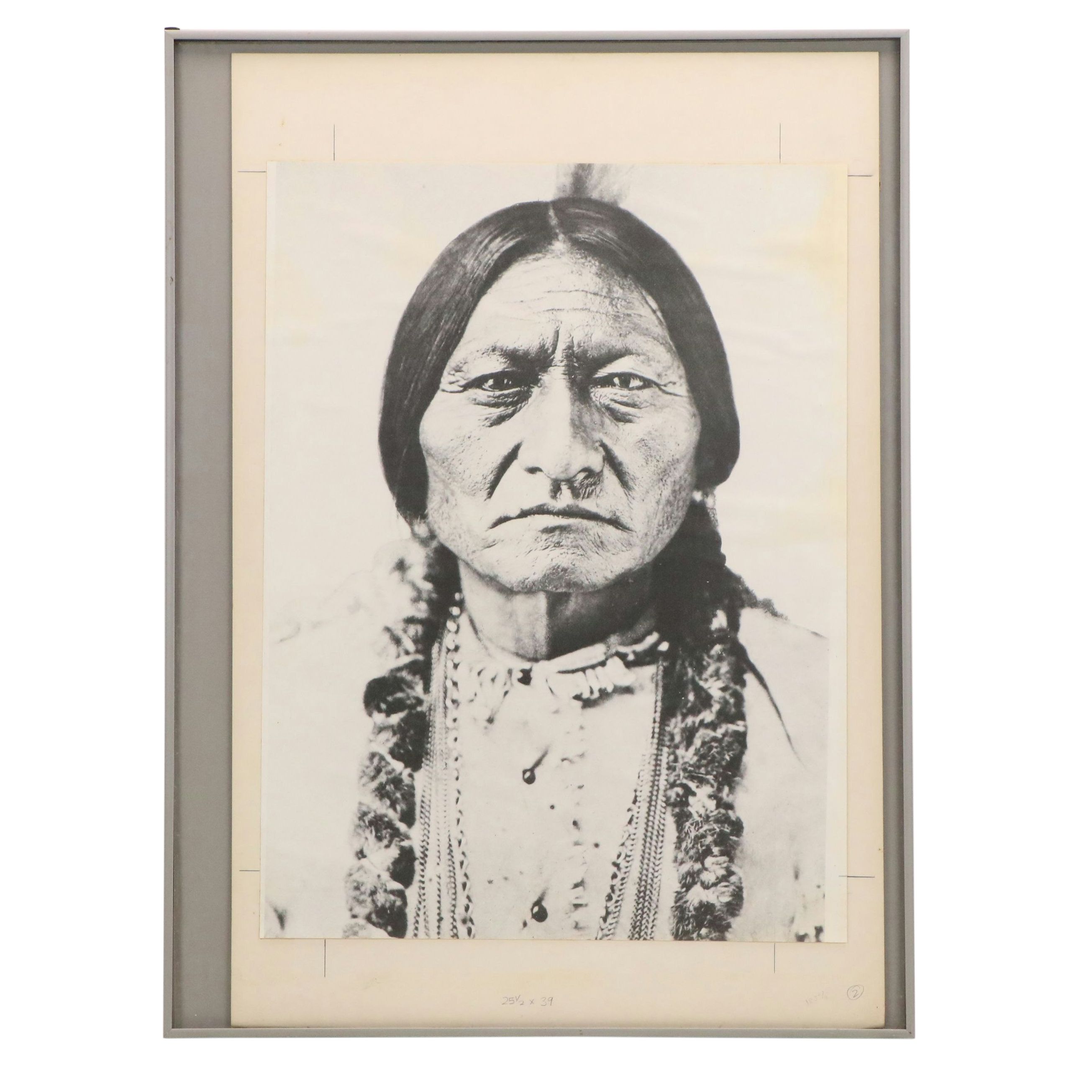 After David Frances Barry Offset Lithograph "Sitting Bull," Mid-20th Century