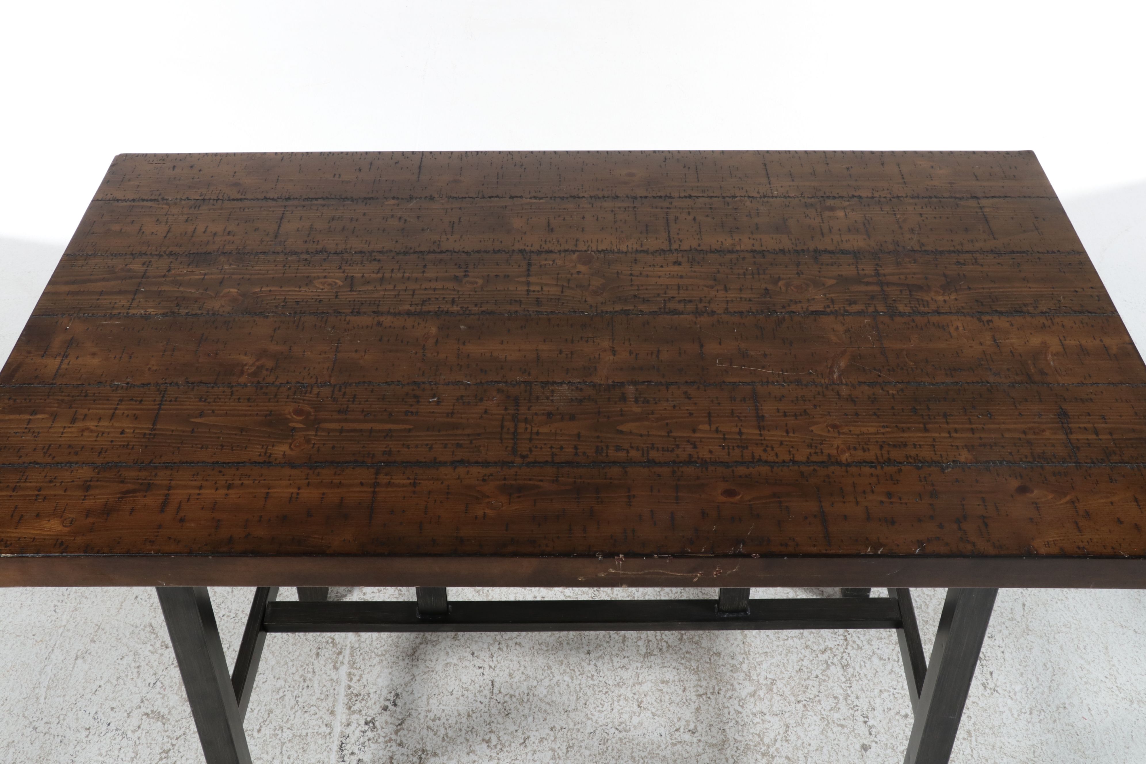 Contemporary Industrial Seven-Piece Counter-Height Dining Set