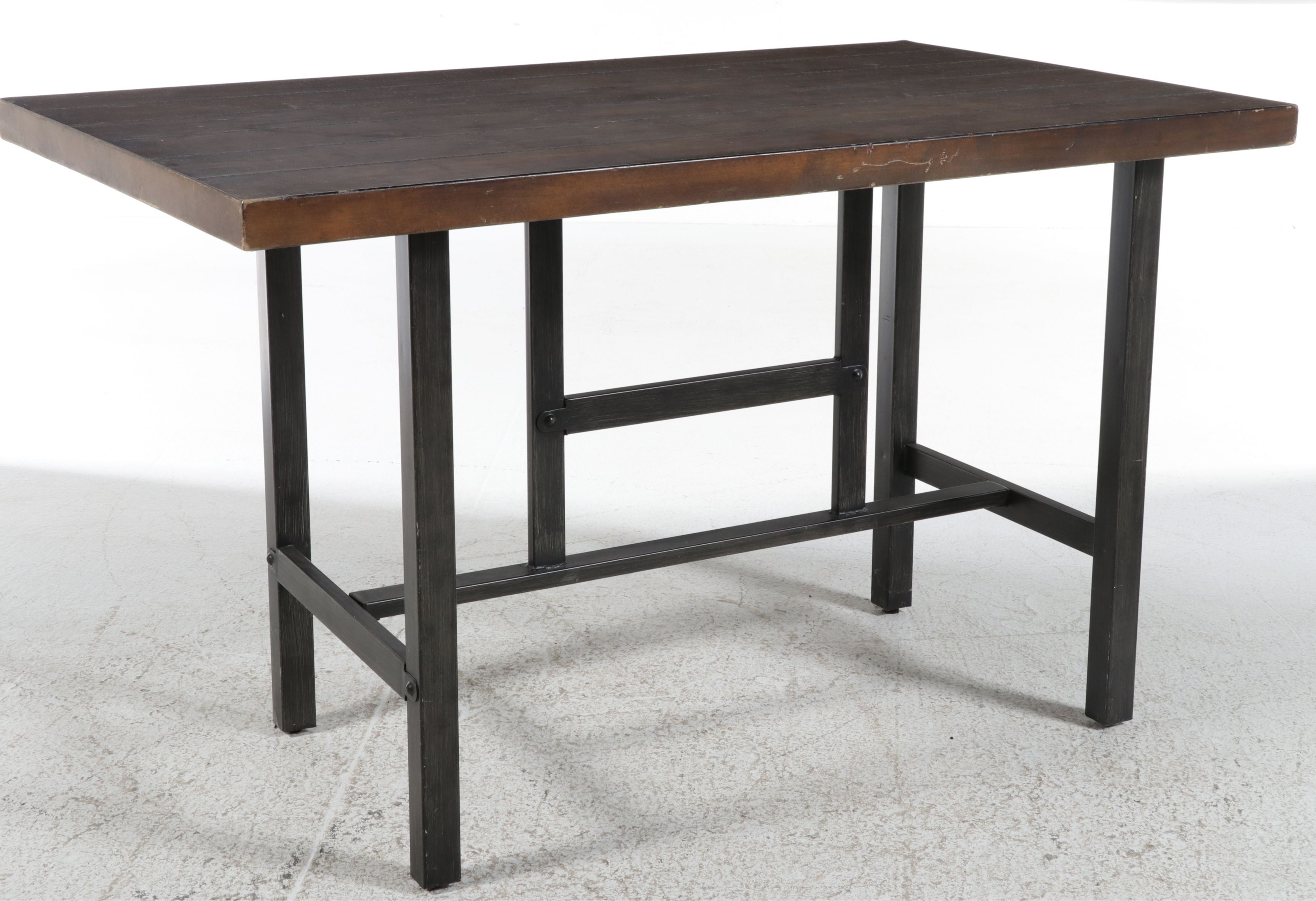 Contemporary Industrial Seven-Piece Counter-Height Dining Set