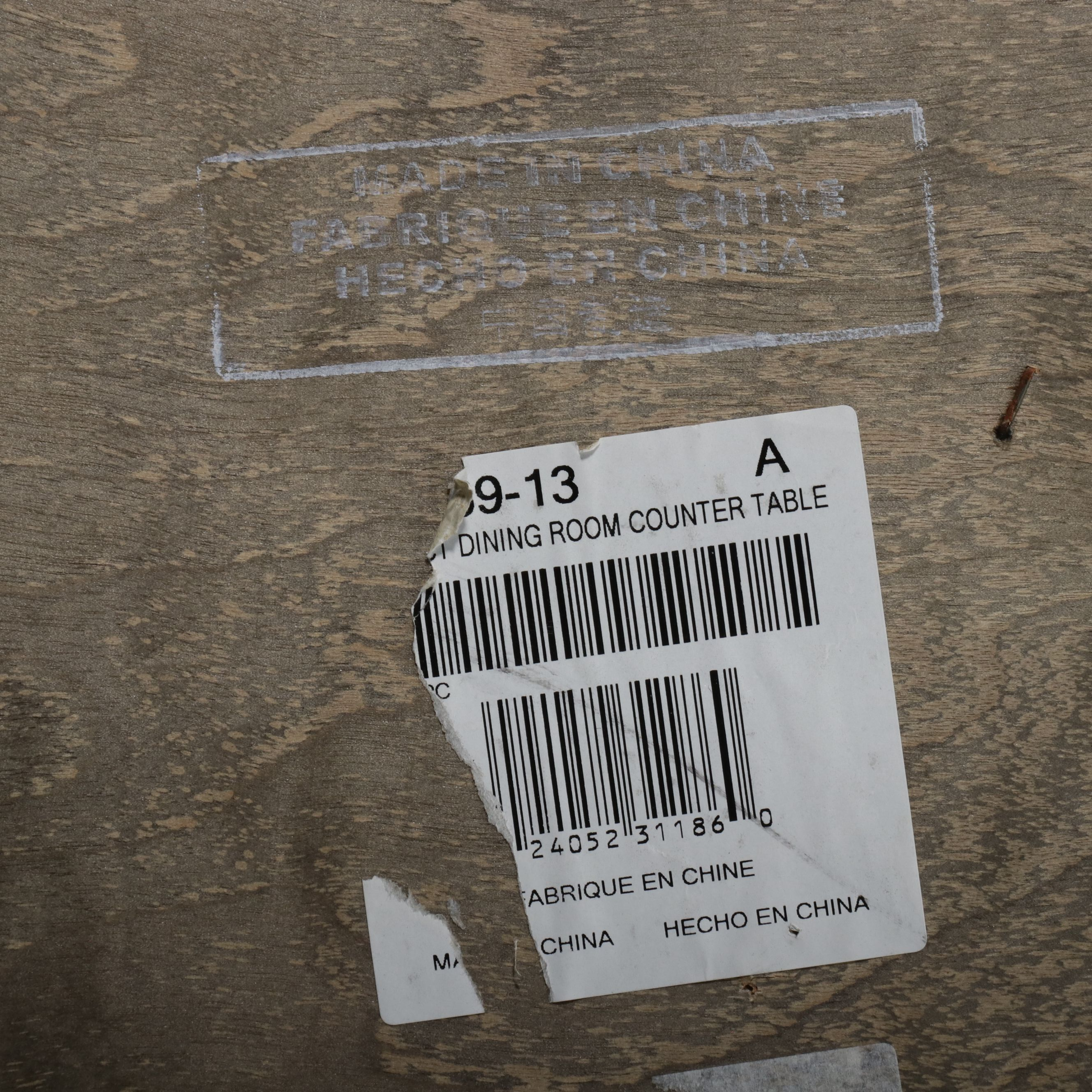 Contemporary Industrial Seven-Piece Counter-Height Dining Set